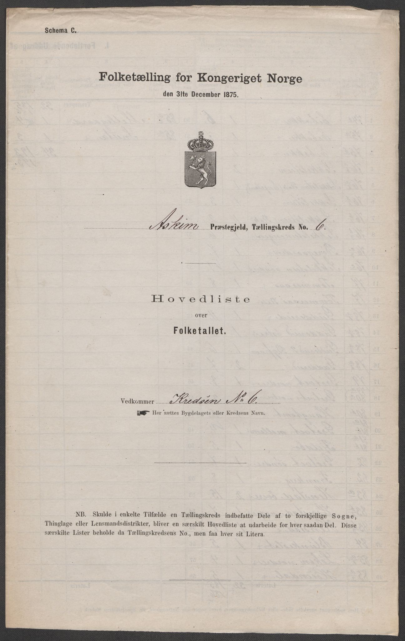 RA, 1875 census for 0124P Askim, 1875, p. 16