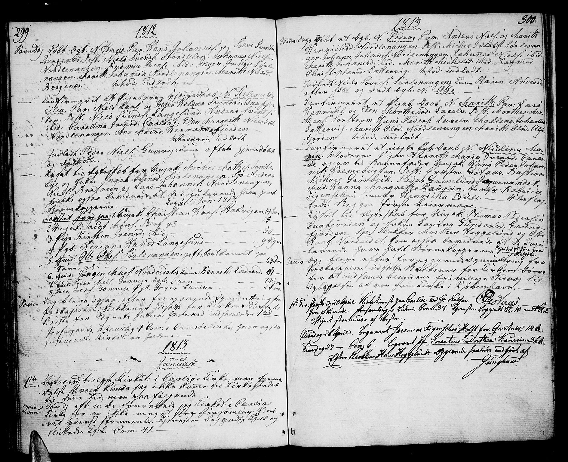 Karlsøy sokneprestembete, AV/SATØ-S-1299/H/Ha/Haa/L0001kirke: Parish register (official) no. 1, 1775-1823, p. 299-300