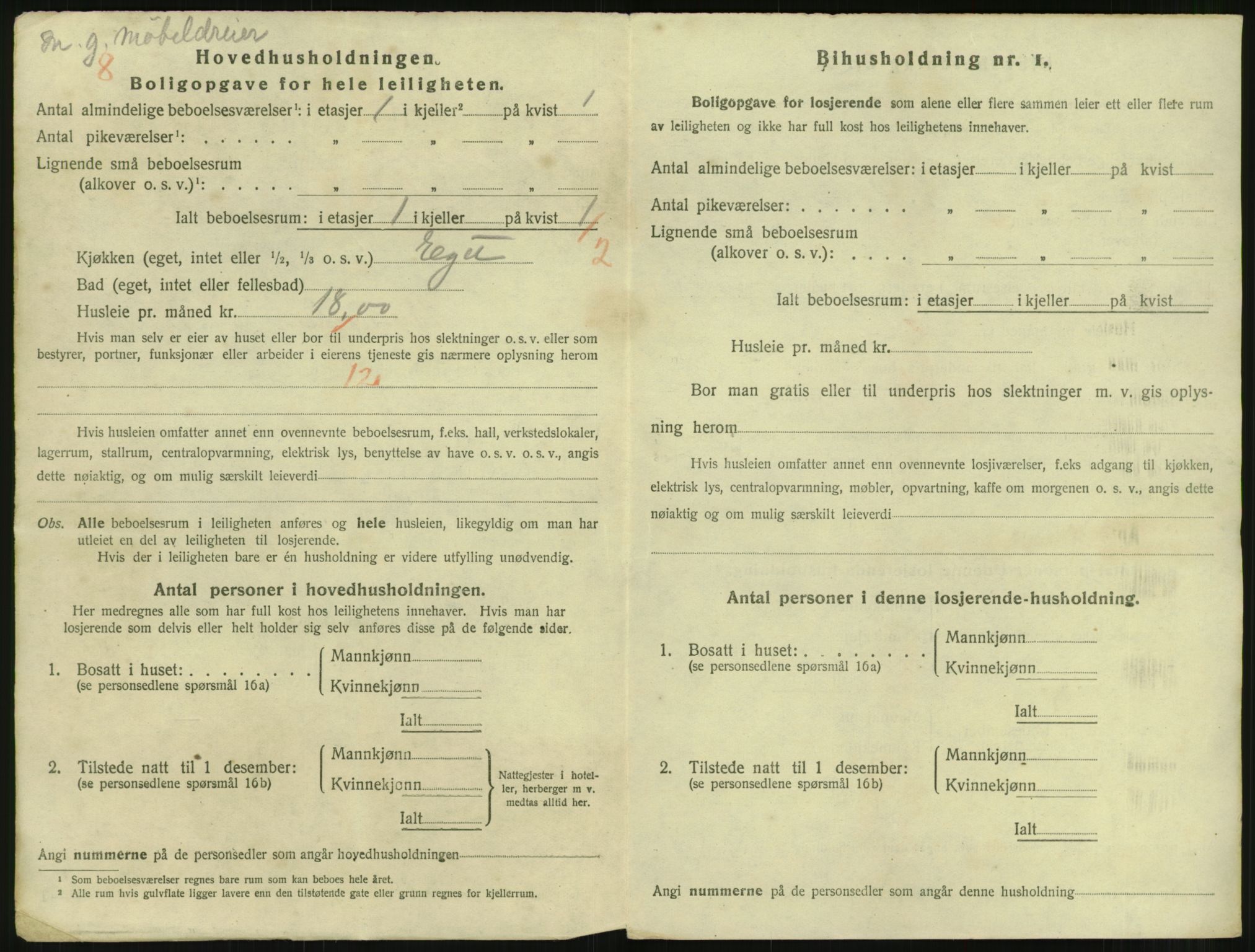 SAT, 1920 census for Trondheim, 1920, p. 8545