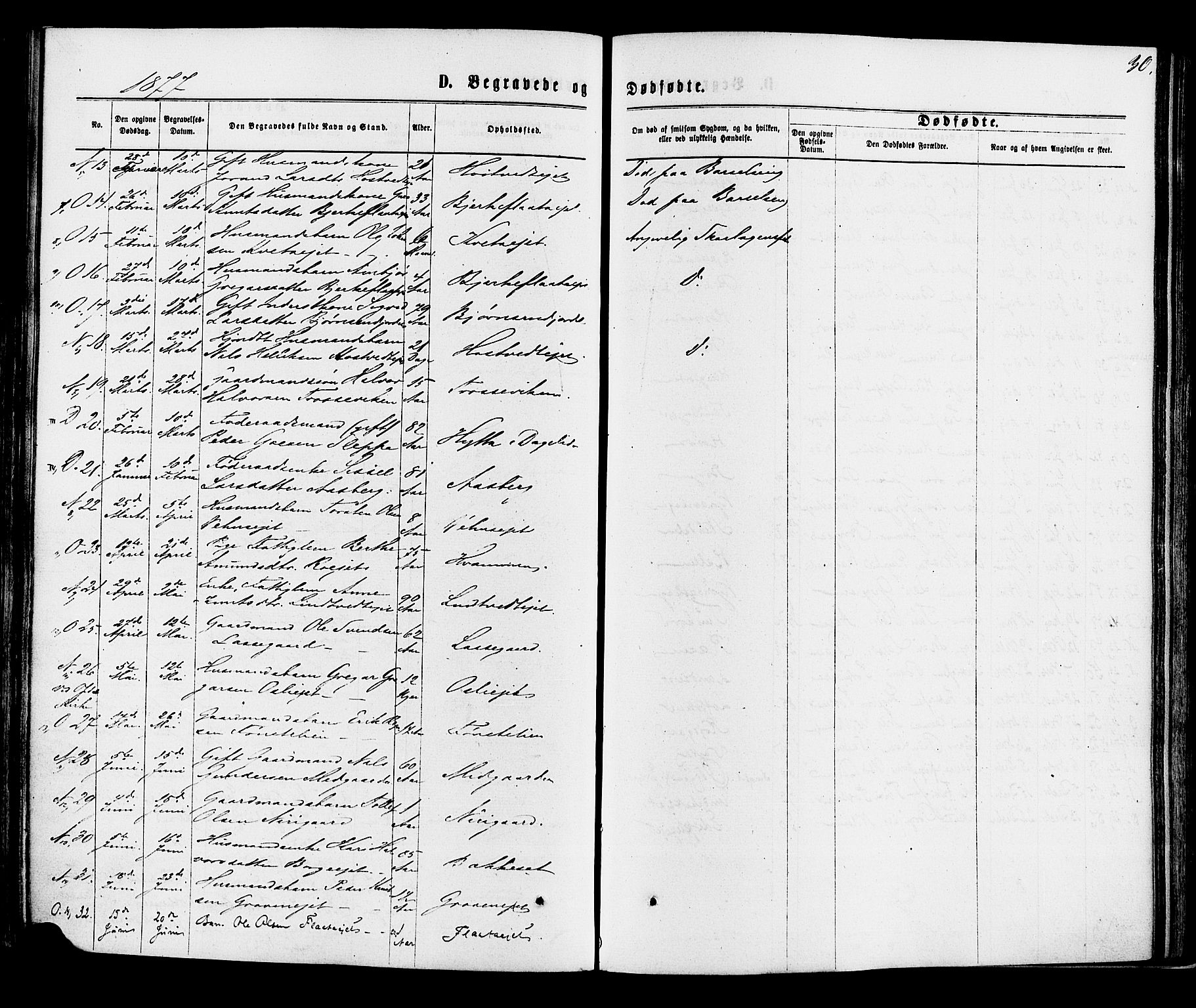 Nore kirkebøker, AV/SAKO-A-238/F/Fa/L0004: Parish register (official) no. I 4, 1867-1877, p. 30