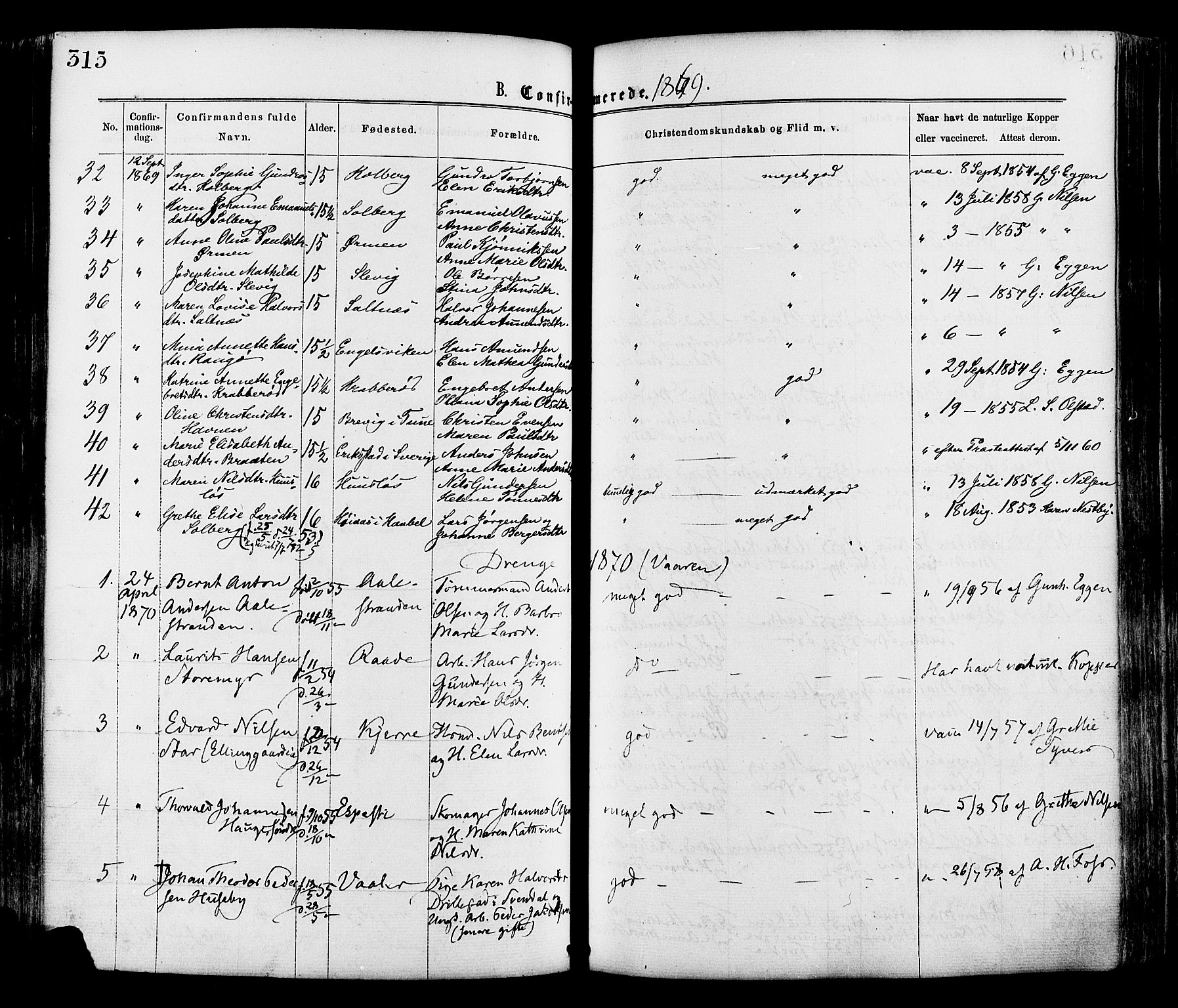 Onsøy prestekontor Kirkebøker, SAO/A-10914/F/Fa/L0004: Parish register (official) no. I 4, 1861-1877, p. 315