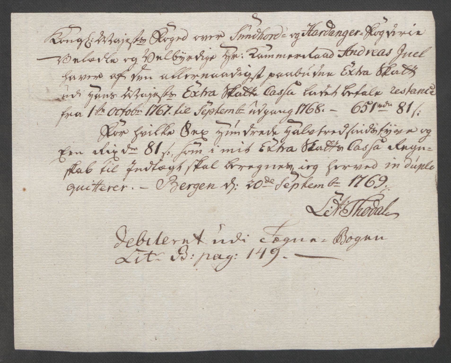 Rentekammeret inntil 1814, Reviderte regnskaper, Fogderegnskap, AV/RA-EA-4092/R48/L3136: Ekstraskatten Sunnhordland og Hardanger, 1762-1772, p. 174