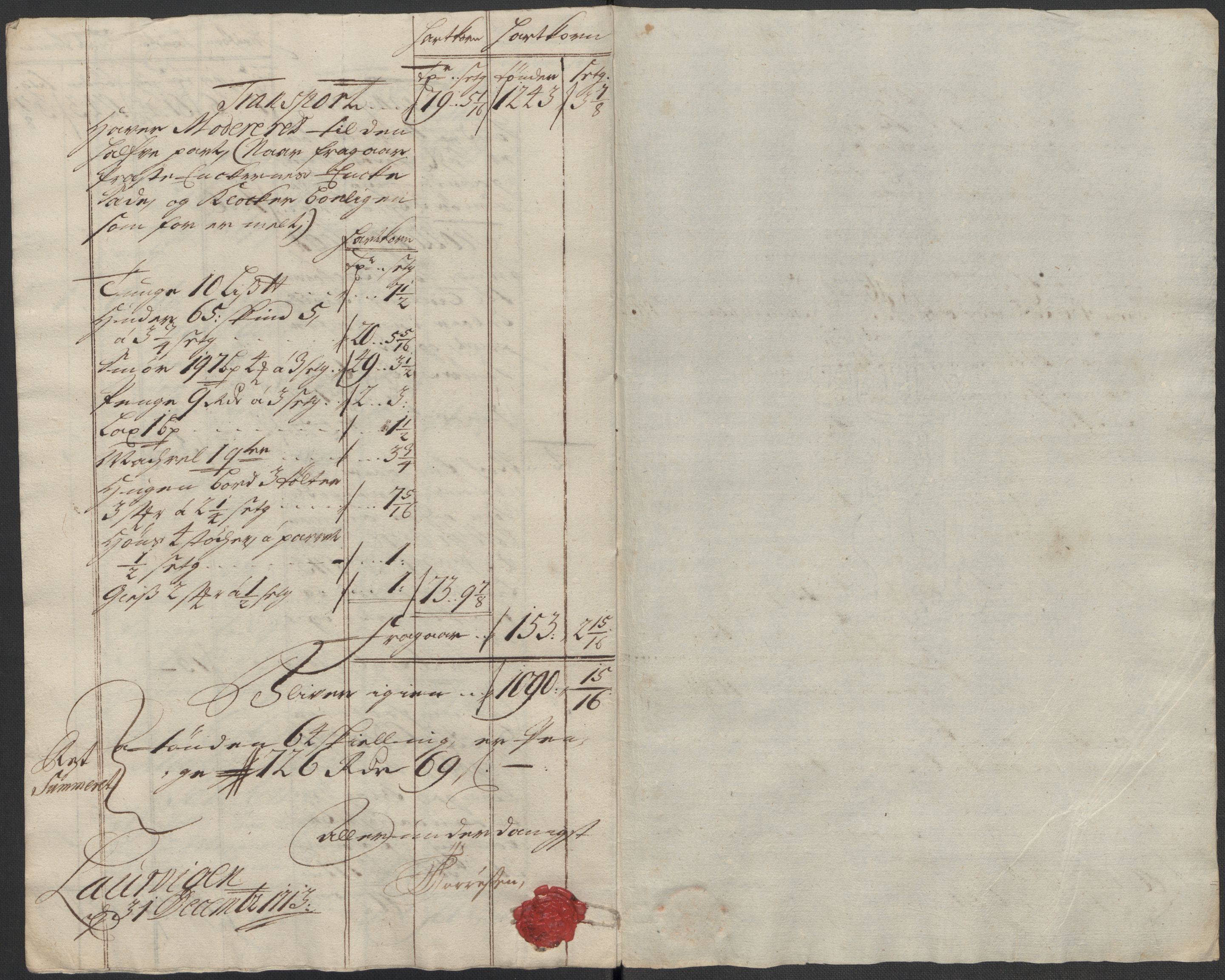 Rentekammeret inntil 1814, Reviderte regnskaper, Fogderegnskap, AV/RA-EA-4092/R33/L1985: Fogderegnskap Larvik grevskap, 1713, p. 249