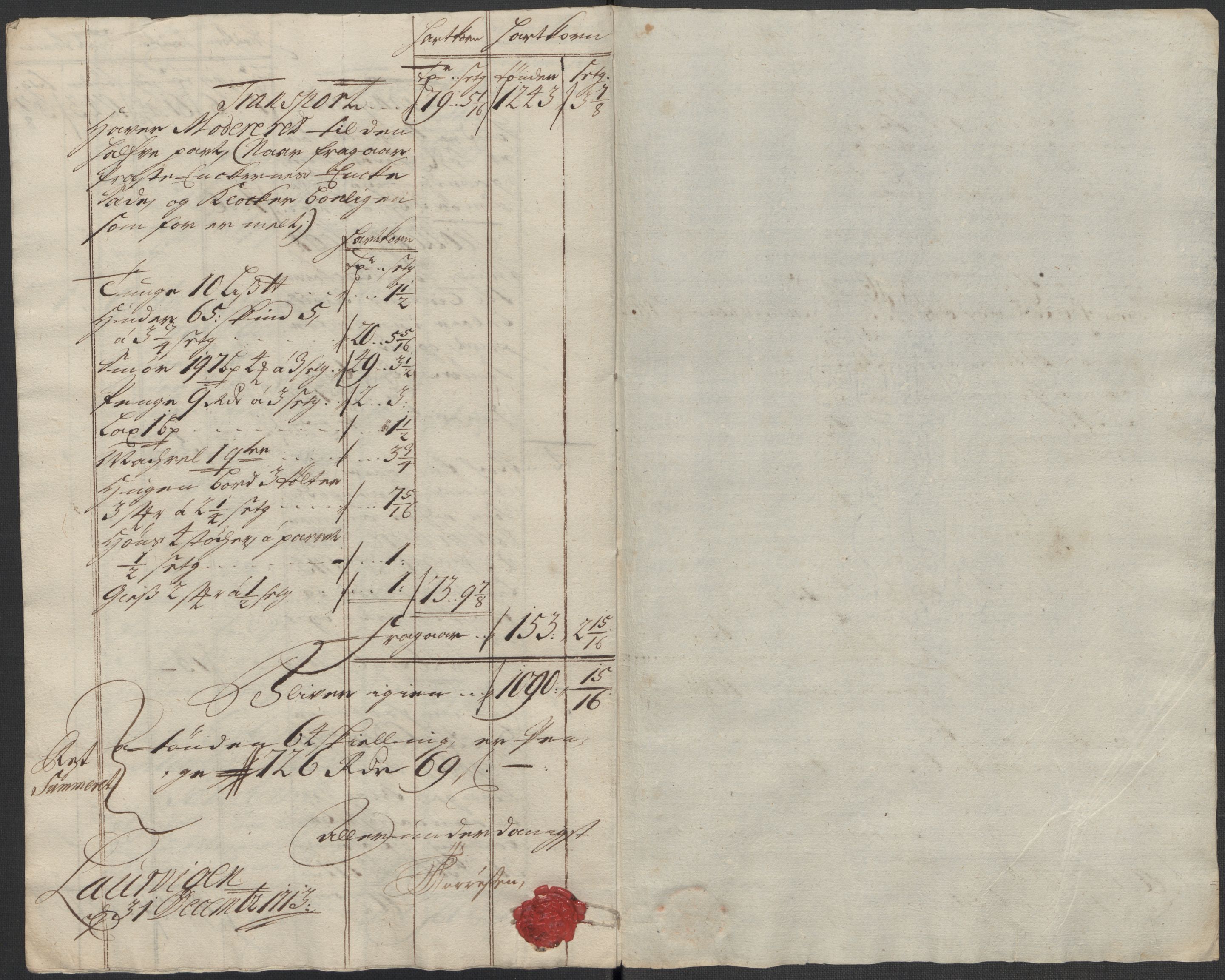 Rentekammeret inntil 1814, Reviderte regnskaper, Fogderegnskap, RA/EA-4092/R33/L1985: Fogderegnskap Larvik grevskap, 1713, p. 249