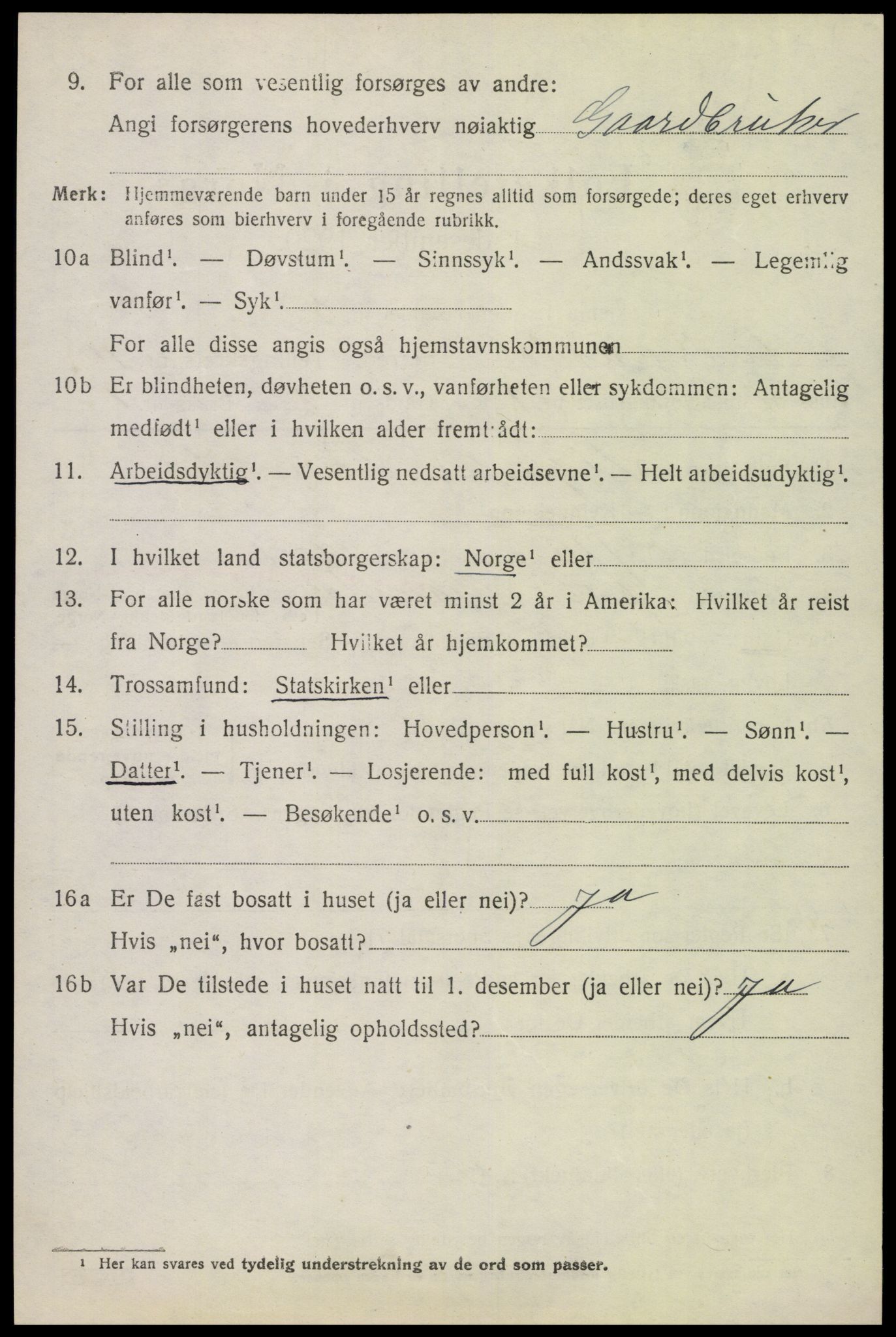 SAH, 1920 census for Østre Gausdal, 1920, p. 5837