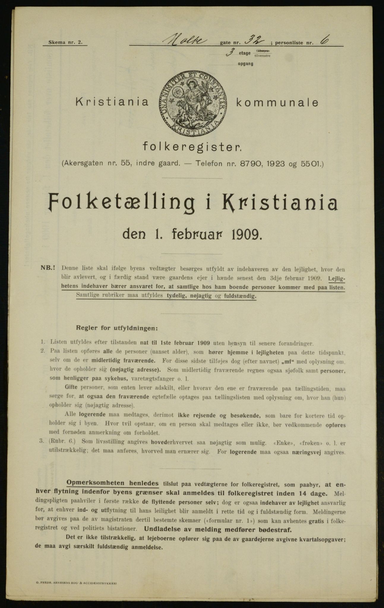 OBA, Municipal Census 1909 for Kristiania, 1909, p. 37530