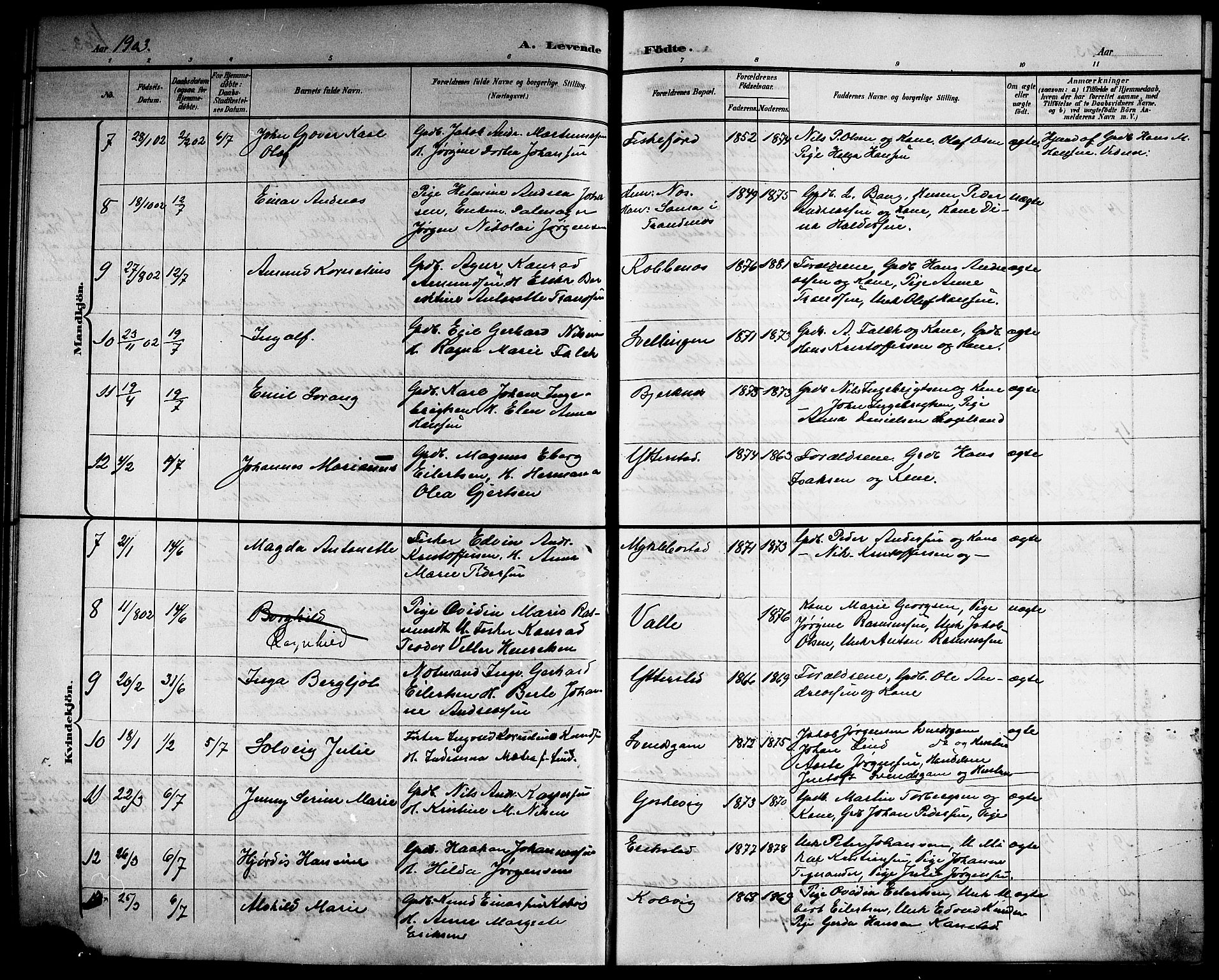 Ministerialprotokoller, klokkerbøker og fødselsregistre - Nordland, AV/SAT-A-1459/872/L1048: Parish register (copy) no. 872C04, 1898-1919