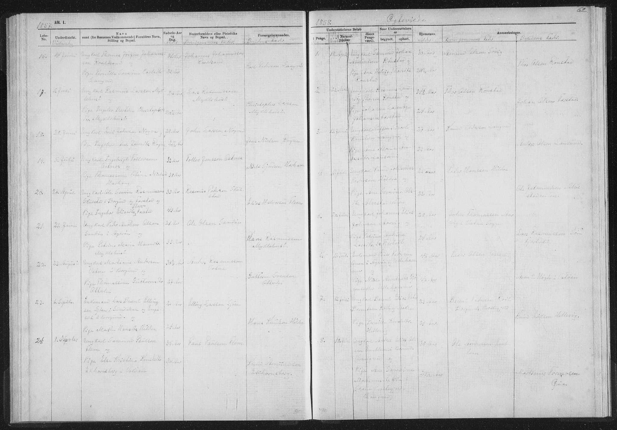 Ministerialprotokoller, klokkerbøker og fødselsregistre - Møre og Romsdal, SAT/A-1454/536/L0514: Parish register (official) no. 536D01, 1840-1875, p. 62