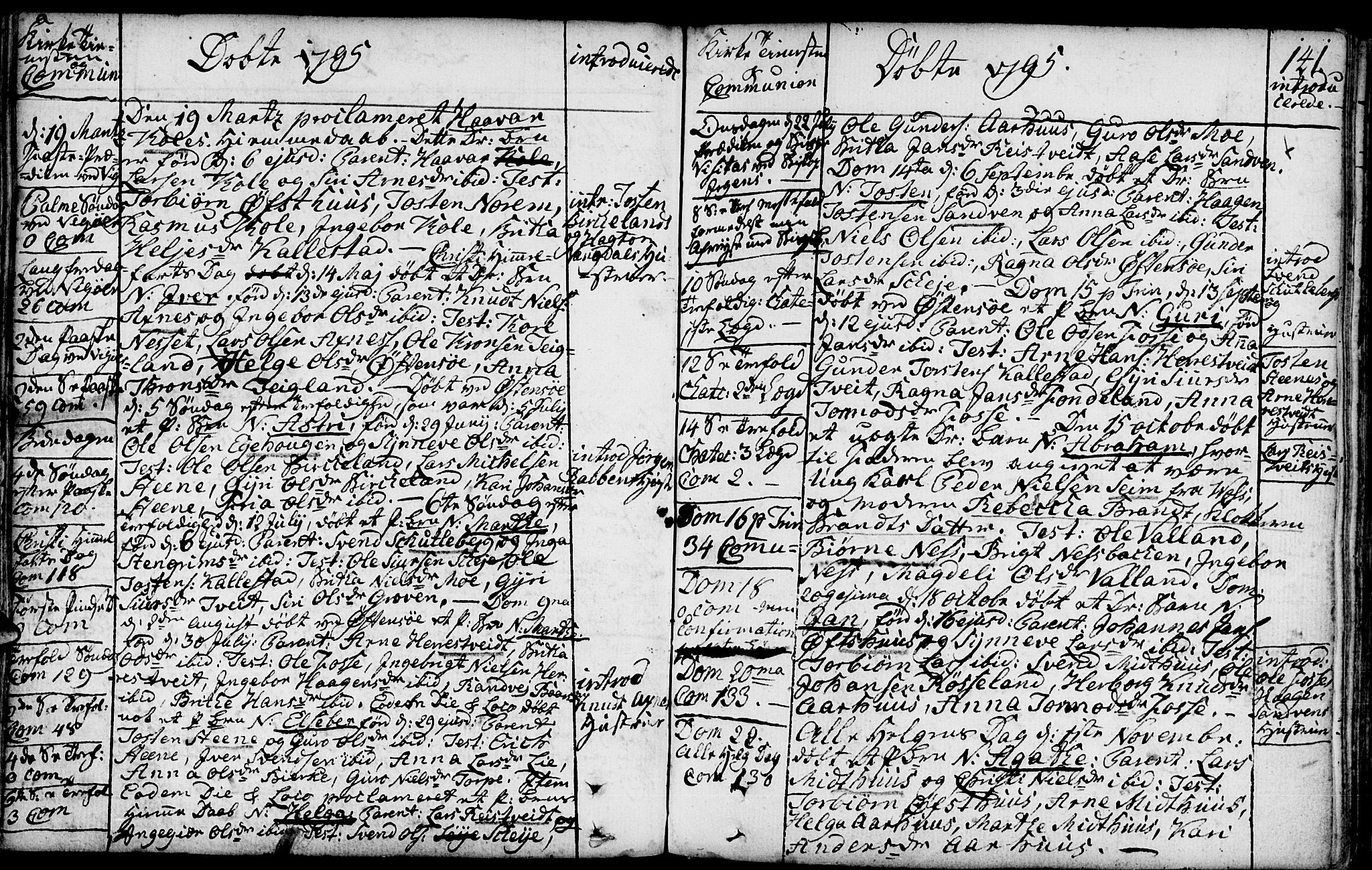 Kvam sokneprestembete, SAB/A-76201/H/Haa: Parish register (official) no. A 3, 1743-1795, p. 141