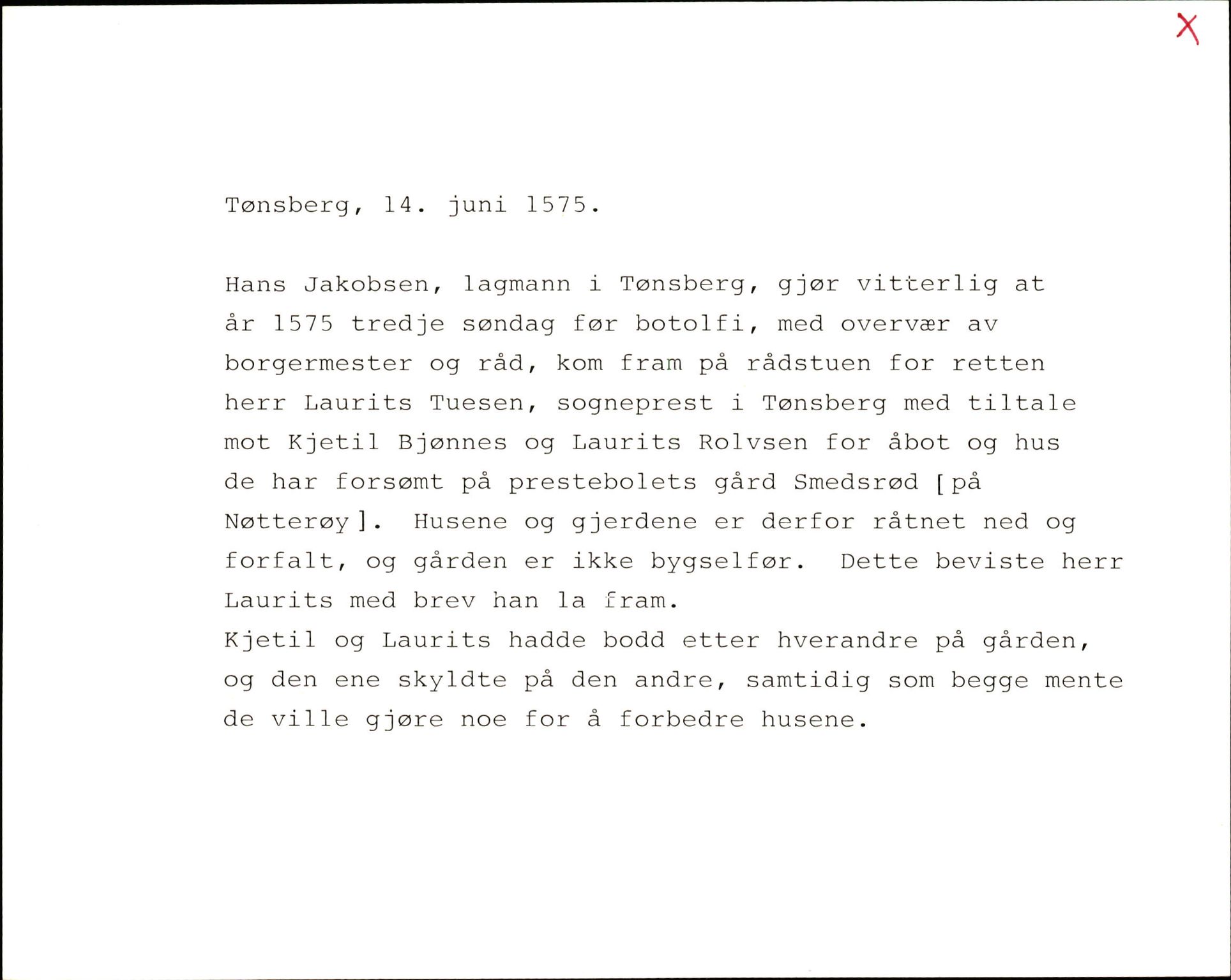 Riksarkivets diplomsamling, AV/RA-EA-5965/F35/F35k/L0002: Regestsedler: Prestearkiver fra Hedmark, Oppland, Buskerud og Vestfold, p. 715