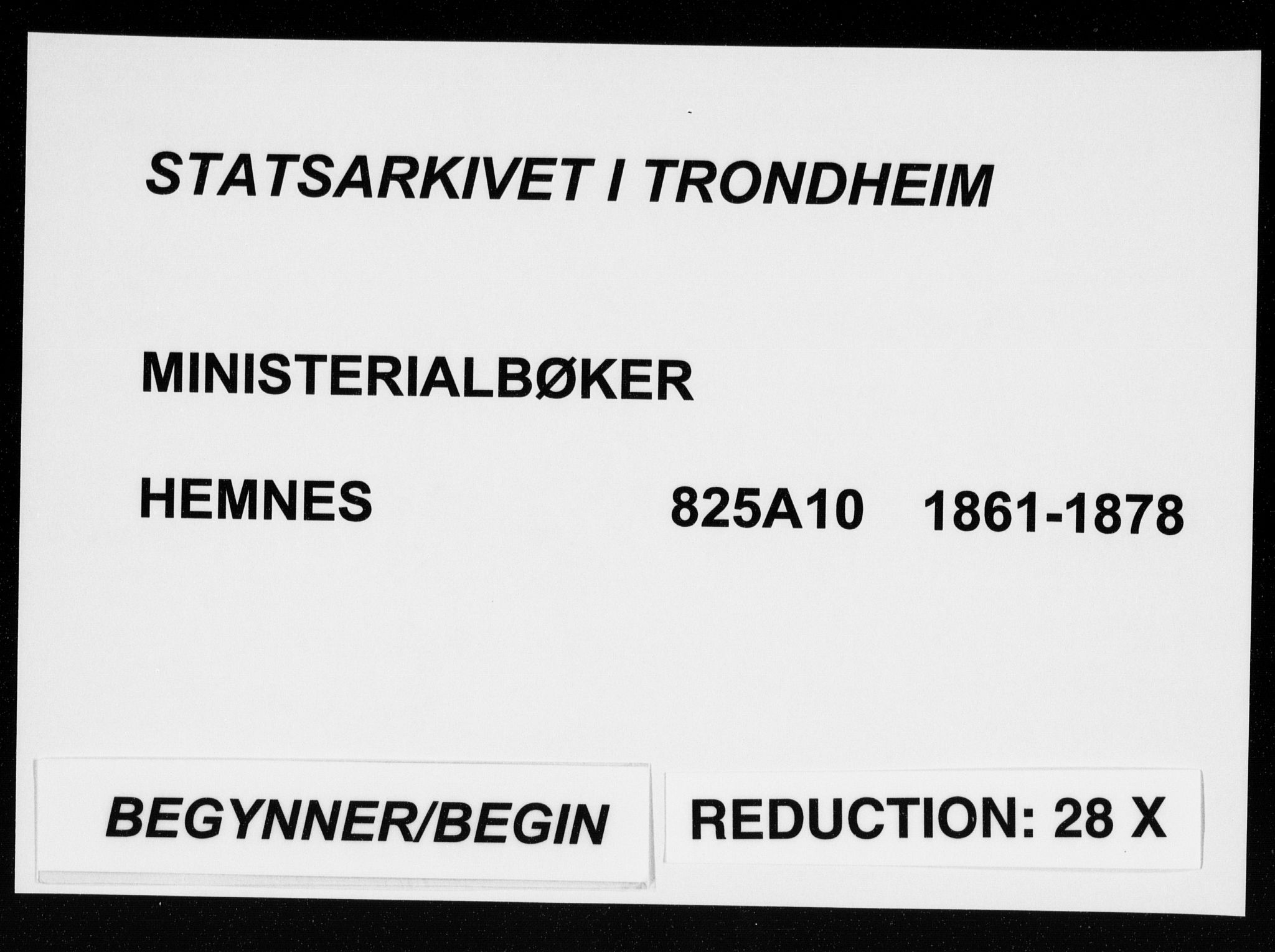 Ministerialprotokoller, klokkerbøker og fødselsregistre - Nordland, SAT/A-1459/825/L0356: Parish register (official) no. 825A10, 1861-1878