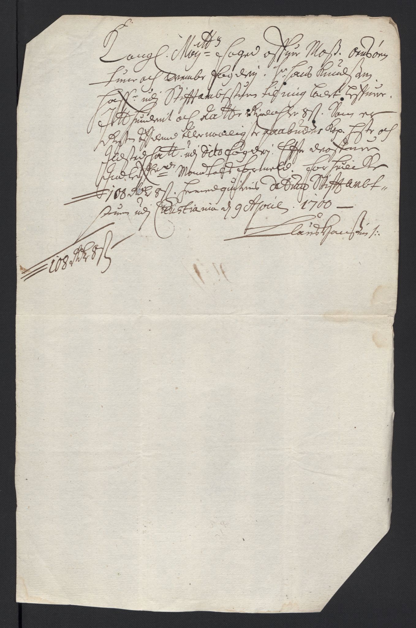 Rentekammeret inntil 1814, Reviderte regnskaper, Fogderegnskap, AV/RA-EA-4092/R04/L0129: Fogderegnskap Moss, Onsøy, Tune, Veme og Åbygge, 1700, p. 603