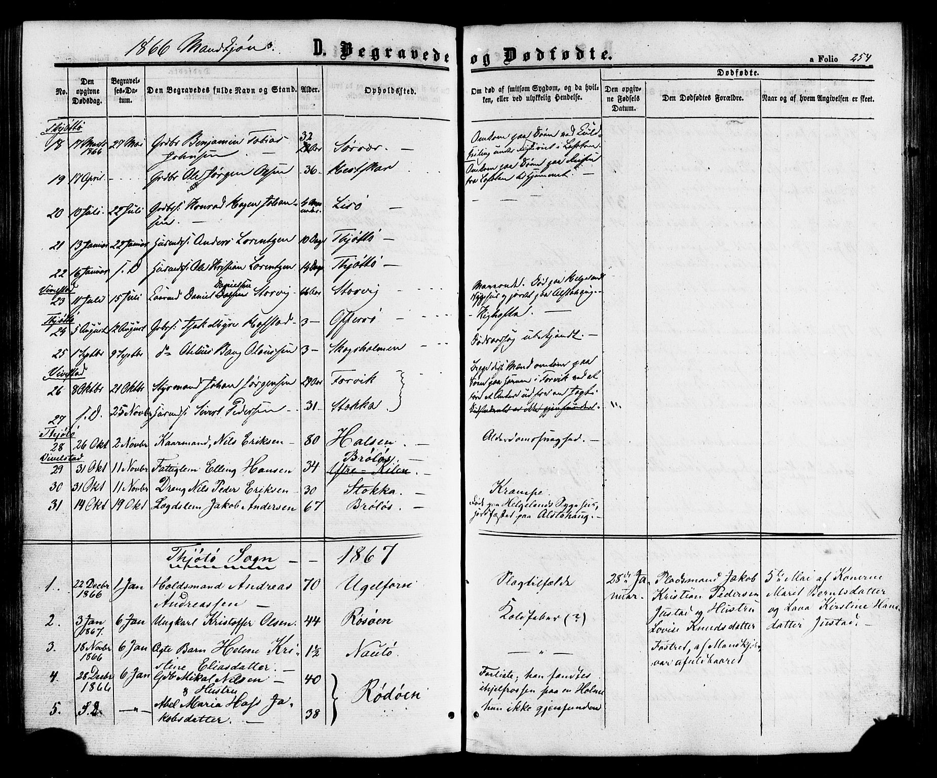 Ministerialprotokoller, klokkerbøker og fødselsregistre - Nordland, SAT/A-1459/817/L0262: Parish register (official) no. 817A03/ 1, 1862-1877, p. 254