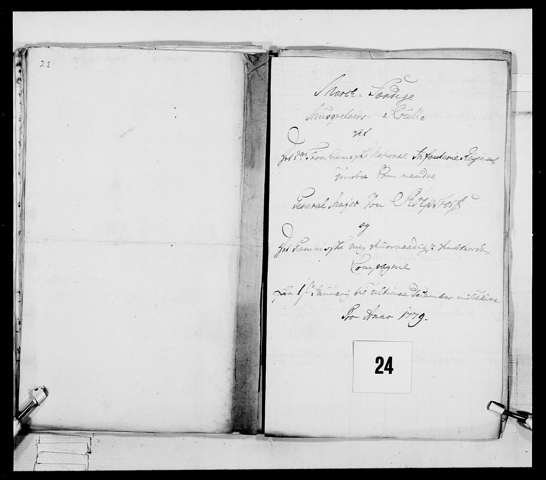 Generalitets- og kommissariatskollegiet, Det kongelige norske kommissariatskollegium, RA/EA-5420/E/Eh/L0078: 2. Trondheimske nasjonale infanteriregiment, 1779-1780, p. 80