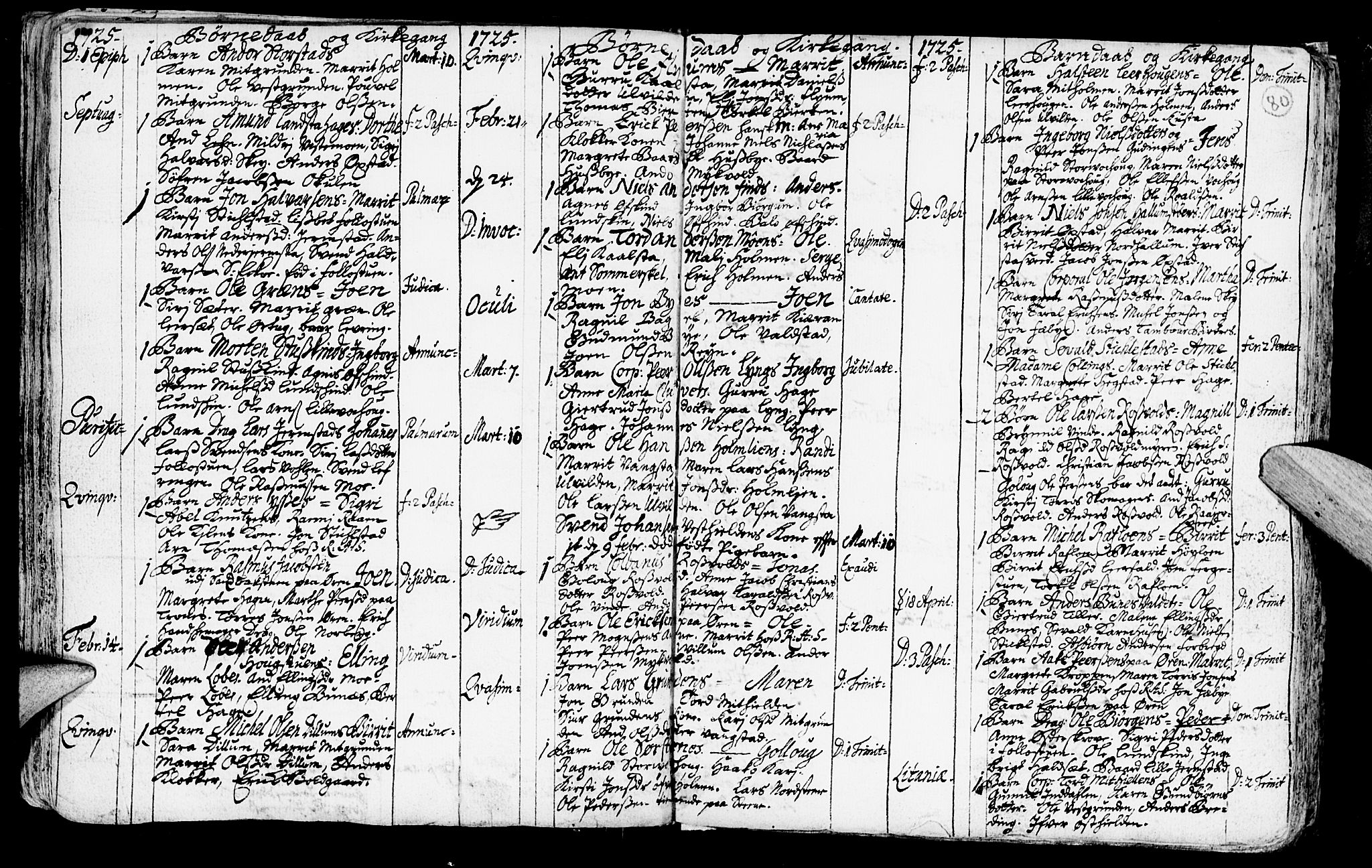 Ministerialprotokoller, klokkerbøker og fødselsregistre - Nord-Trøndelag, SAT/A-1458/723/L0230: Parish register (official) no. 723A01, 1705-1747, p. 80