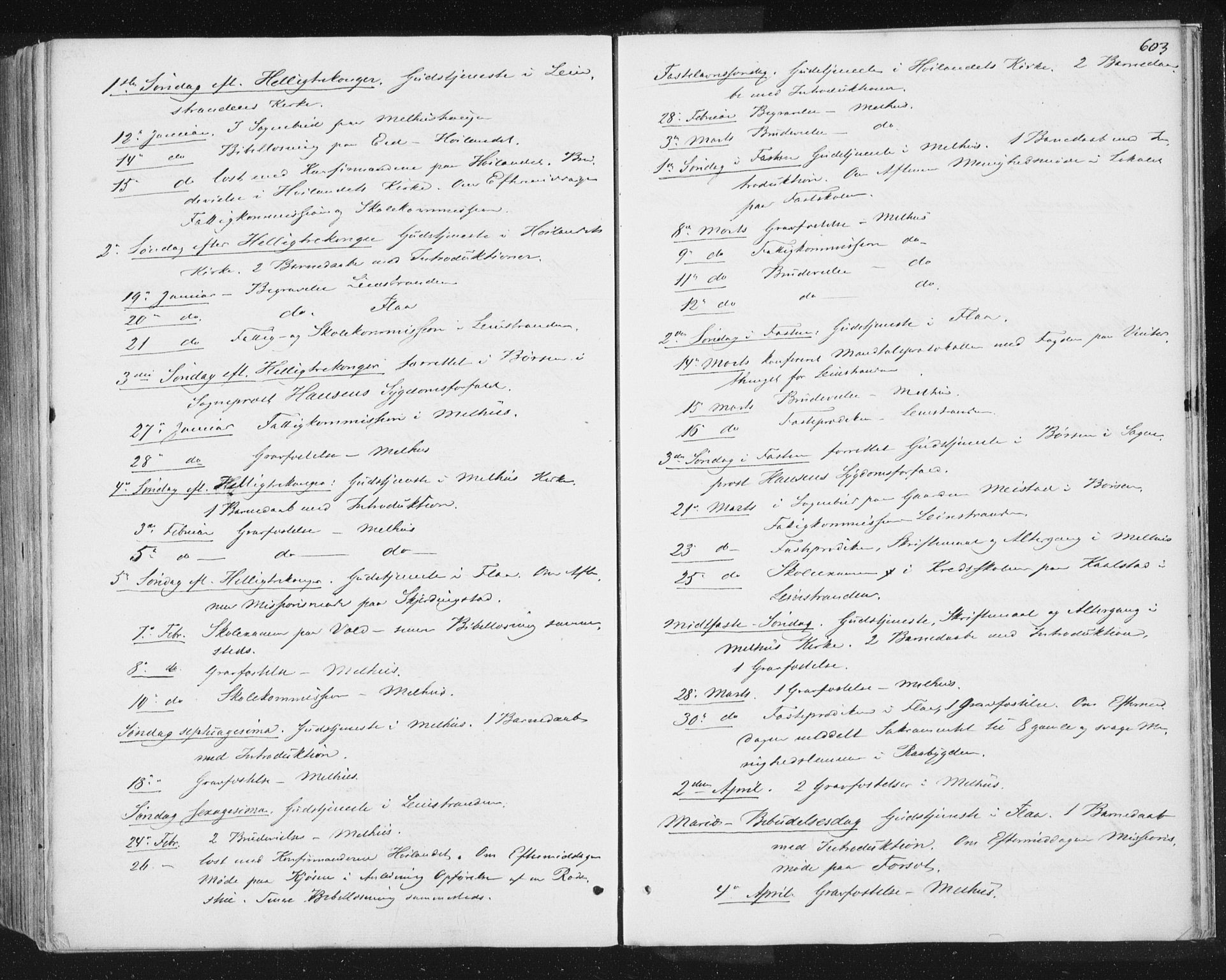 Ministerialprotokoller, klokkerbøker og fødselsregistre - Sør-Trøndelag, SAT/A-1456/691/L1077: Parish register (official) no. 691A09, 1862-1873, p. 603