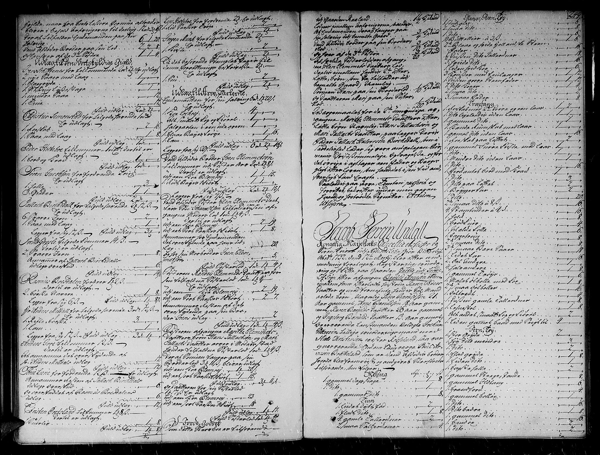 Nedenes sorenskriveri før 1824, SAK/1221-0007/H/Hc/L0015: Skifteprotokoll med register nr 12a, 1730-1734, p. 248b-249a
