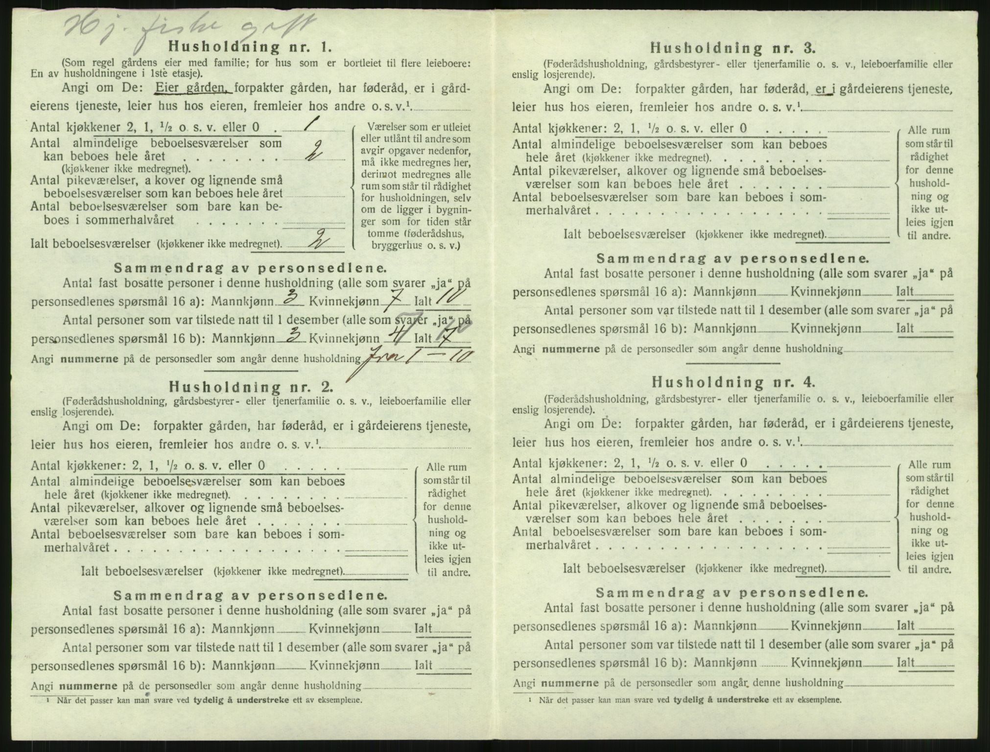 SAT, 1920 census for Borge, 1920, p. 658