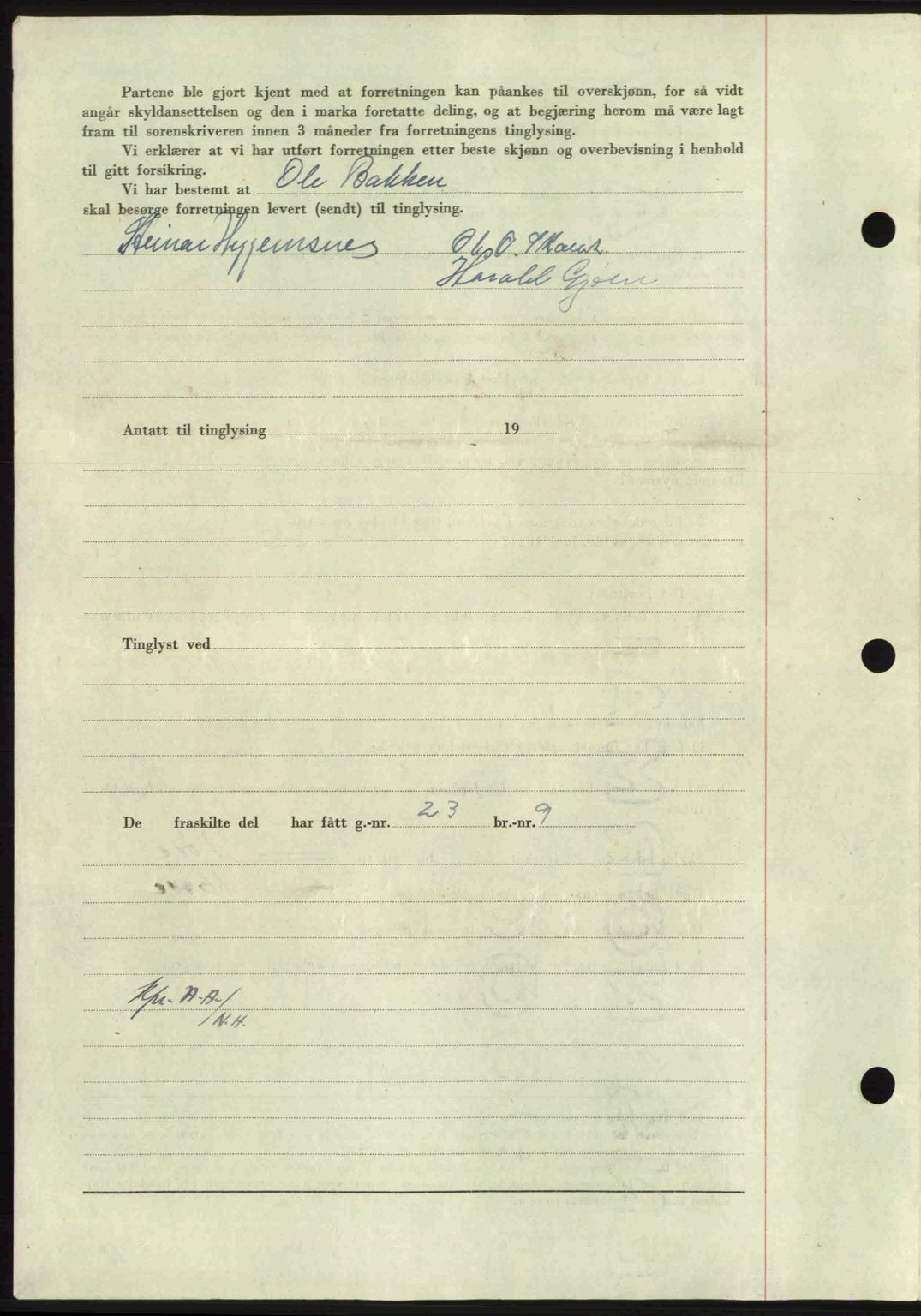 Nordmøre sorenskriveri, AV/SAT-A-4132/1/2/2Ca: Mortgage book no. A102, 1946-1946, Diary no: : 2035/1946