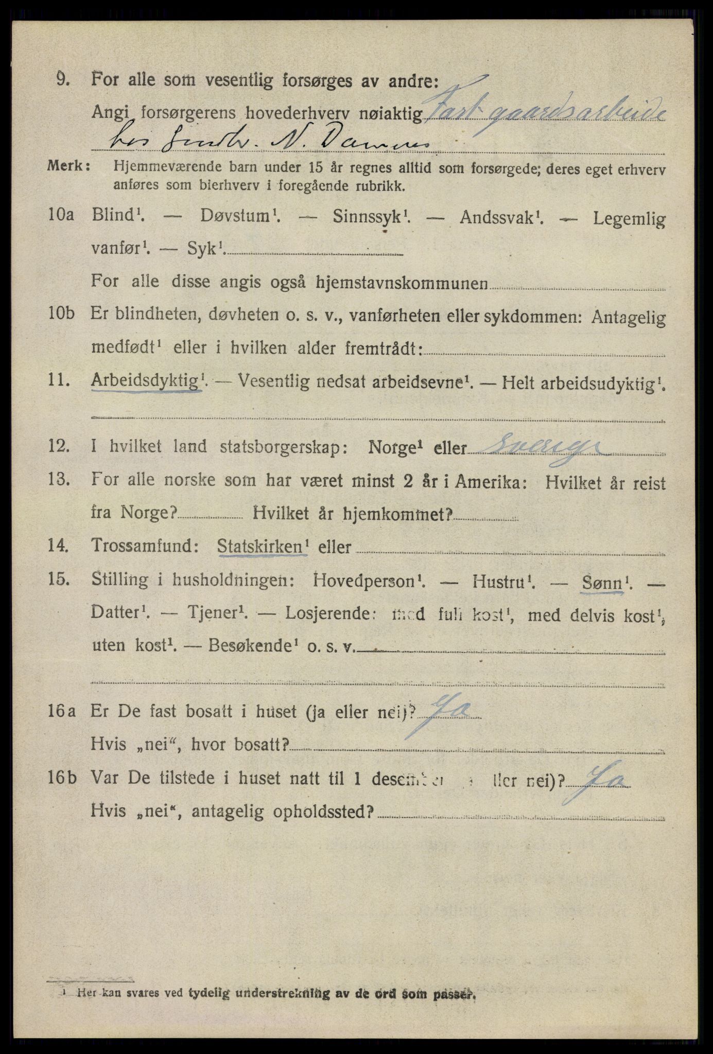 SAO, 1920 census for Moss land district, 1920, p. 6416