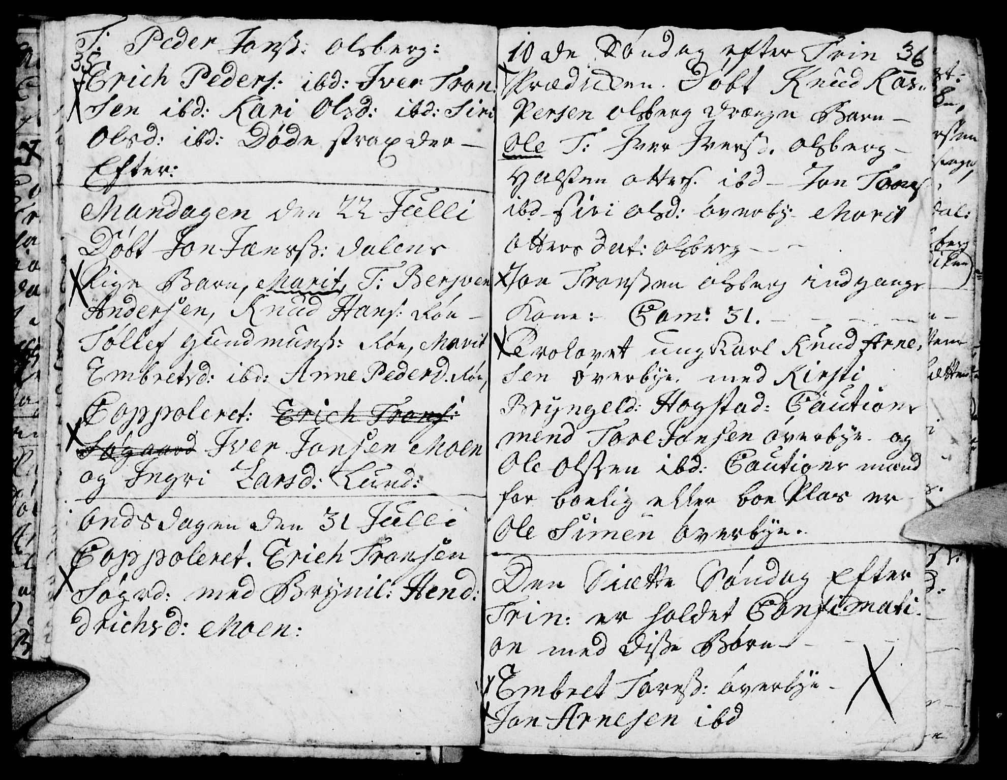 Tynset prestekontor, AV/SAH-PREST-058/H/Ha/Haa/L0005: Parish register (official) no. 5, 1761-1776, p. 35-36