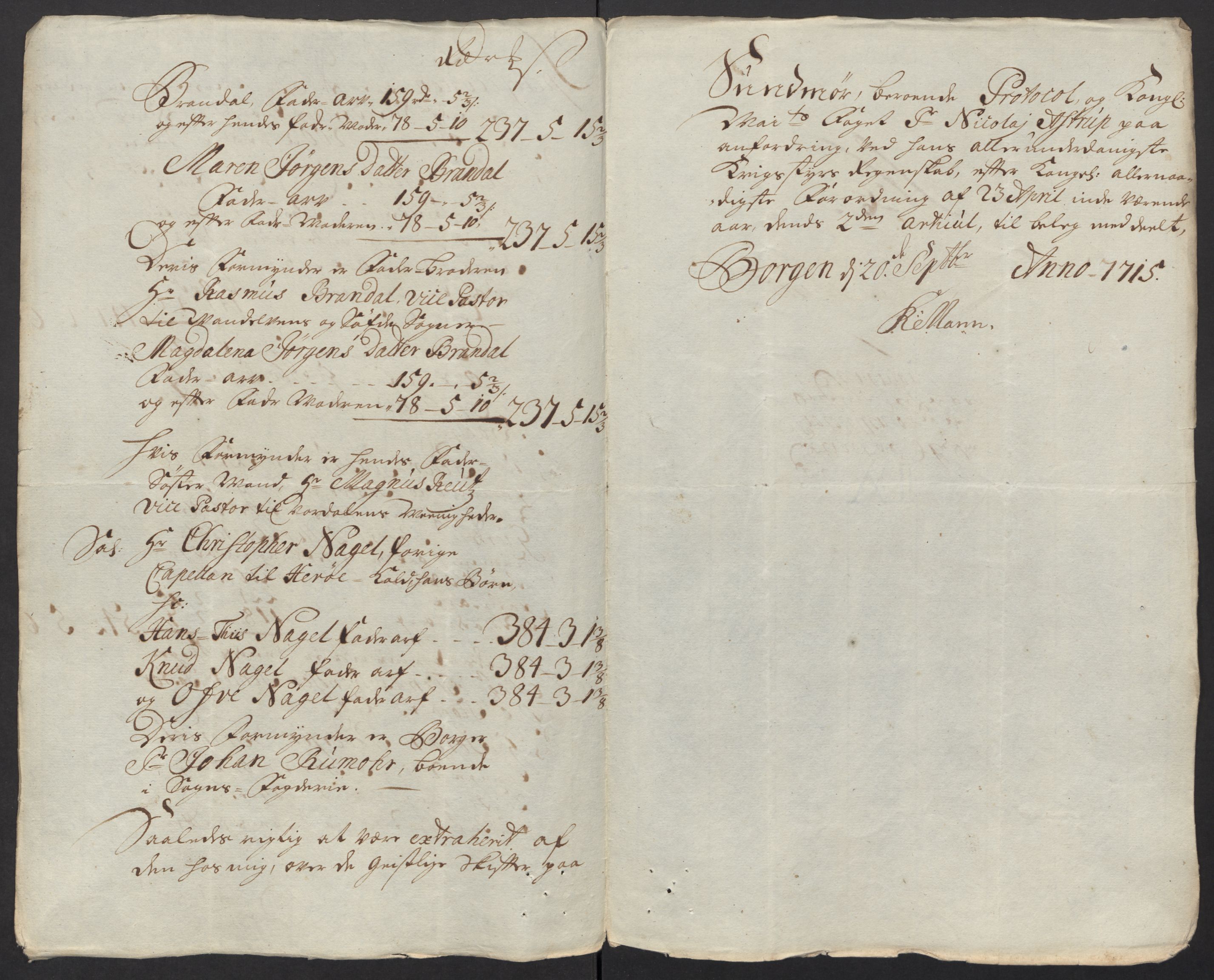 Rentekammeret inntil 1814, Reviderte regnskaper, Fogderegnskap, AV/RA-EA-4092/R54/L3567: Fogderegnskap Sunnmøre, 1715, p. 142