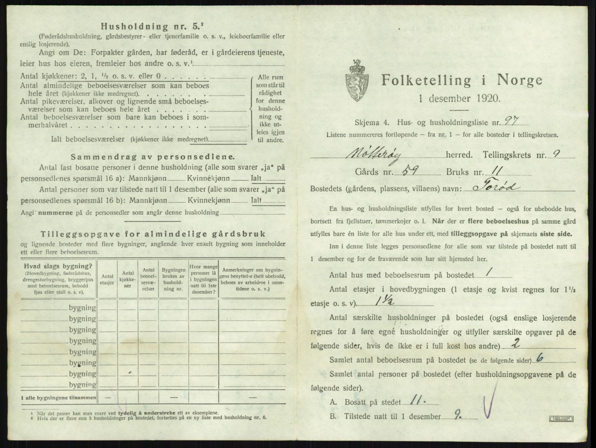 SAKO, 1920 census for Nøtterøy, 1920, p. 1930