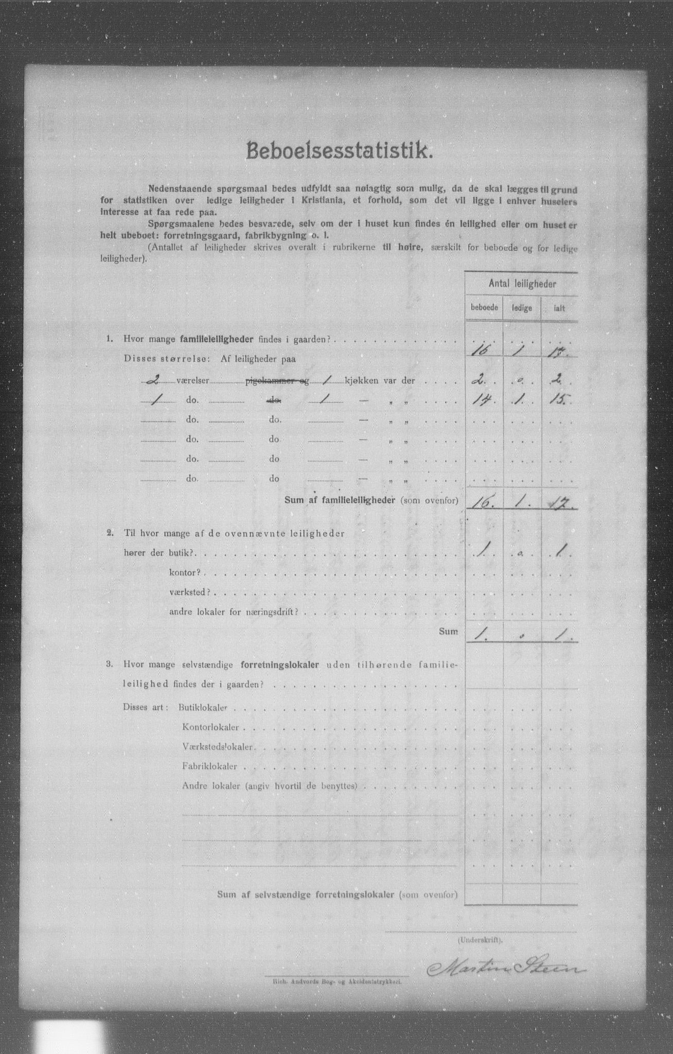 OBA, Municipal Census 1904 for Kristiania, 1904, p. 4919