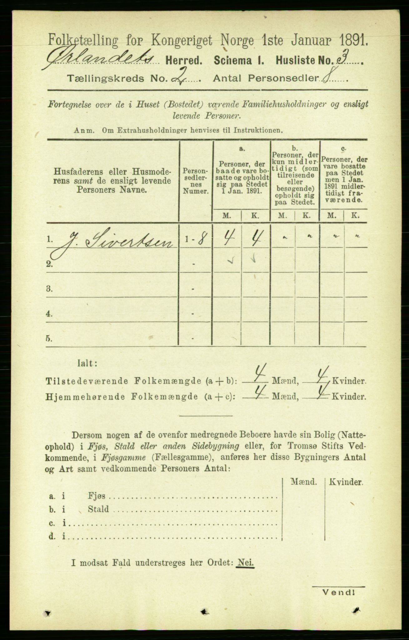 RA, 1891 census for 1621 Ørland, 1891, p. 414