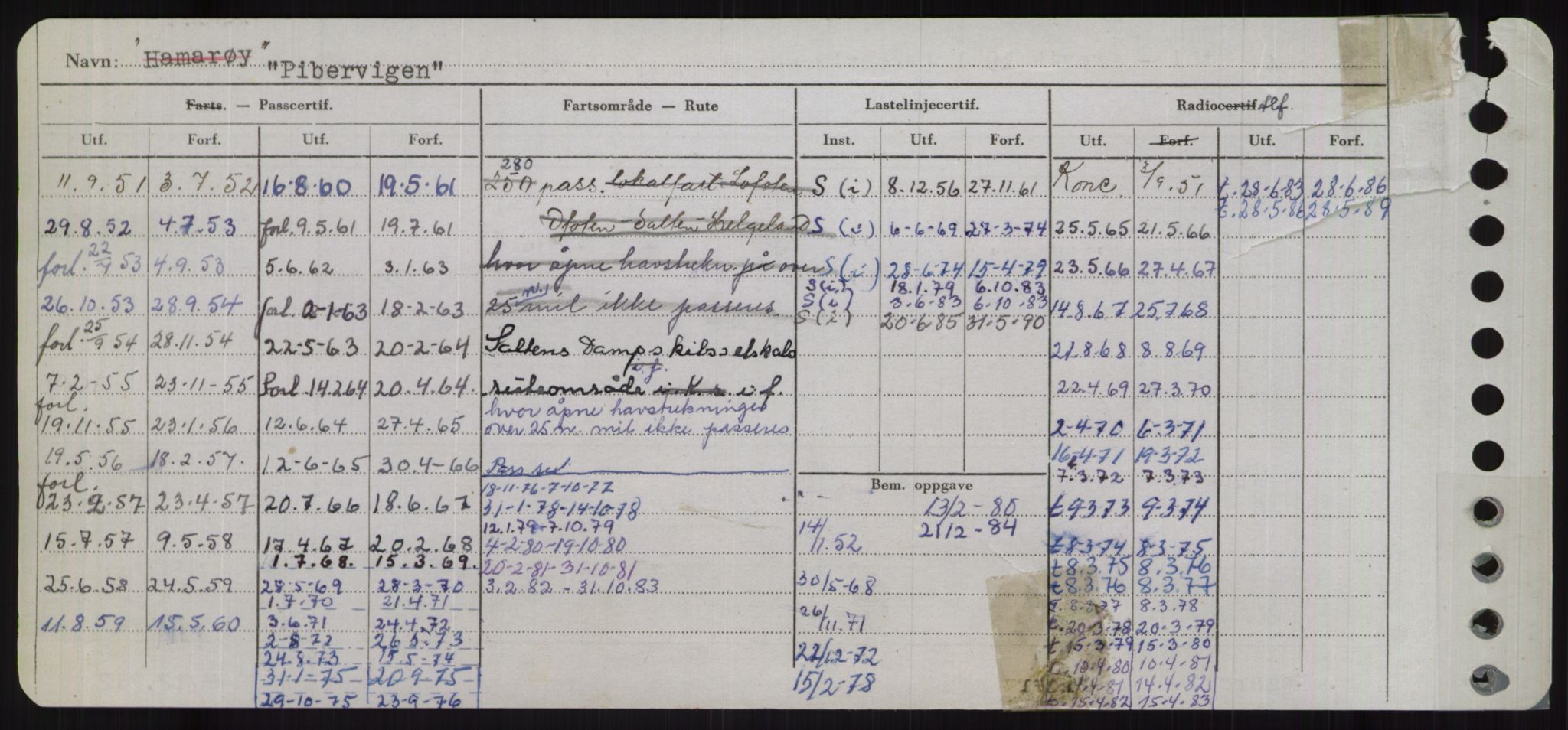 Sjøfartsdirektoratet med forløpere, Skipsmålingen, RA/S-1627/H/Ha/L0004/0002: Fartøy, Mas-R / Fartøy, Odin-R, p. 304