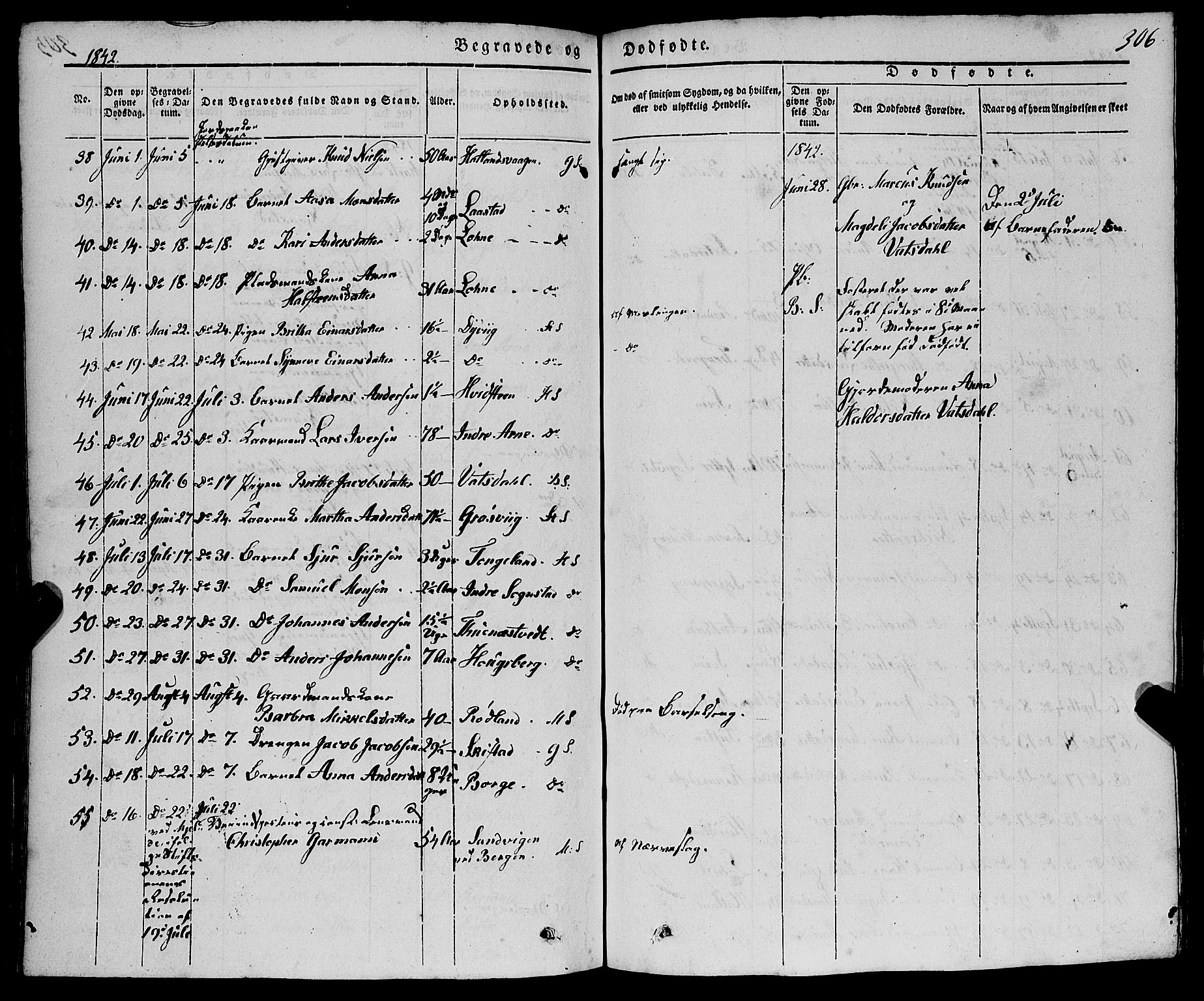 Haus sokneprestembete, AV/SAB-A-75601/H/Haa: Parish register (official) no. A 15, 1838-1847, p. 306