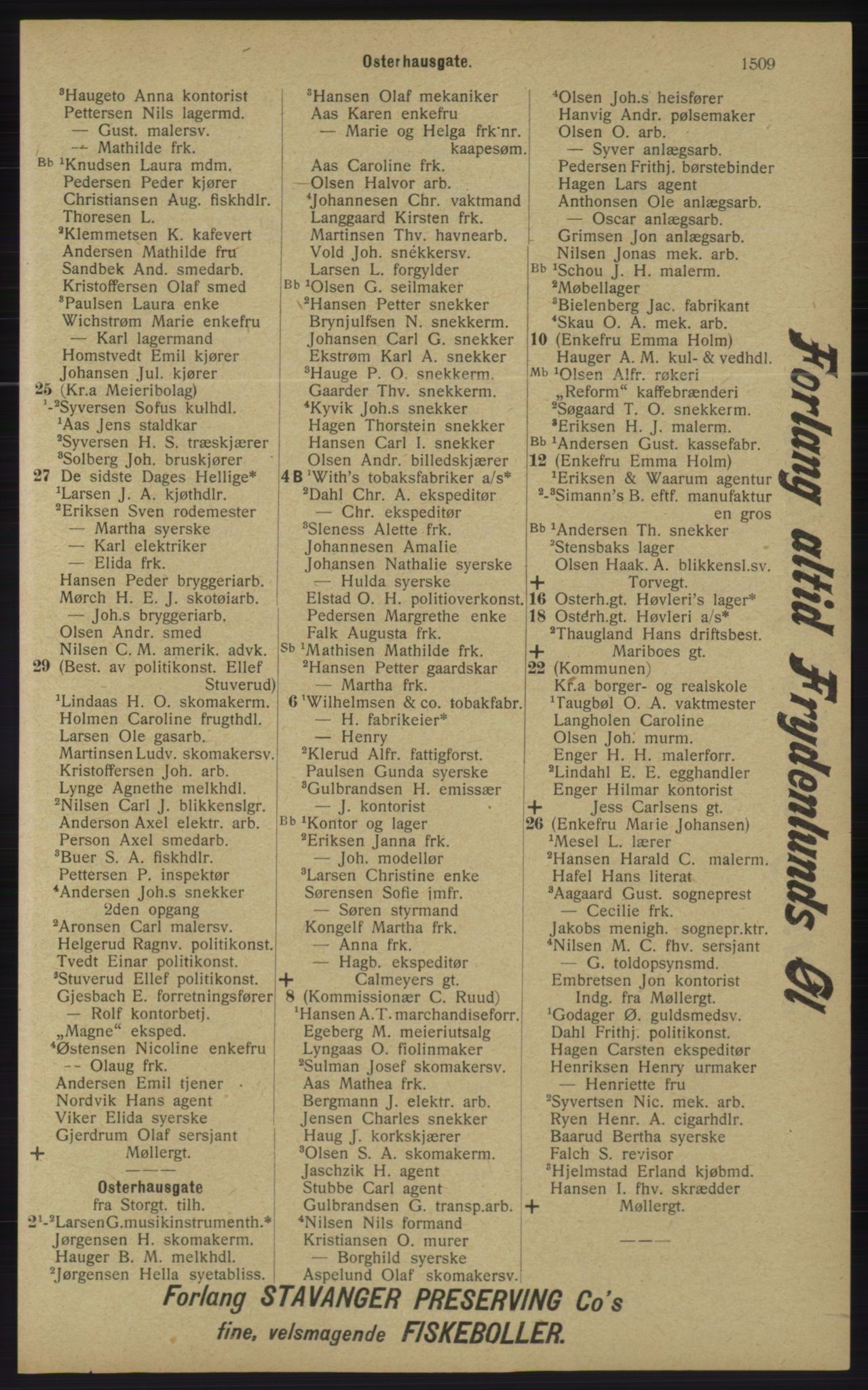 Kristiania/Oslo adressebok, PUBL/-, 1913, p. 1465