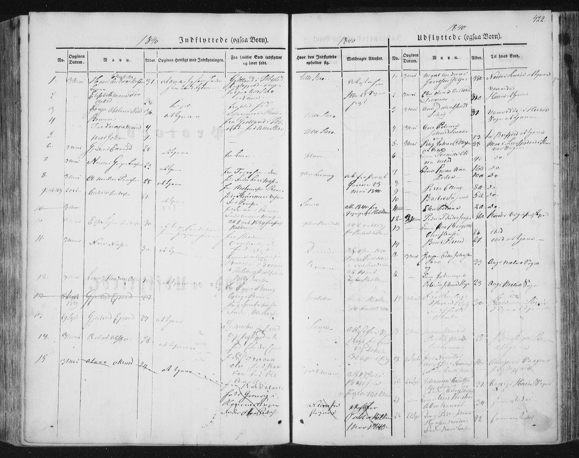 Ministerialprotokoller, klokkerbøker og fødselsregistre - Nordland, AV/SAT-A-1459/838/L0549: Parish register (official) no. 838A07, 1840-1854, p. 422