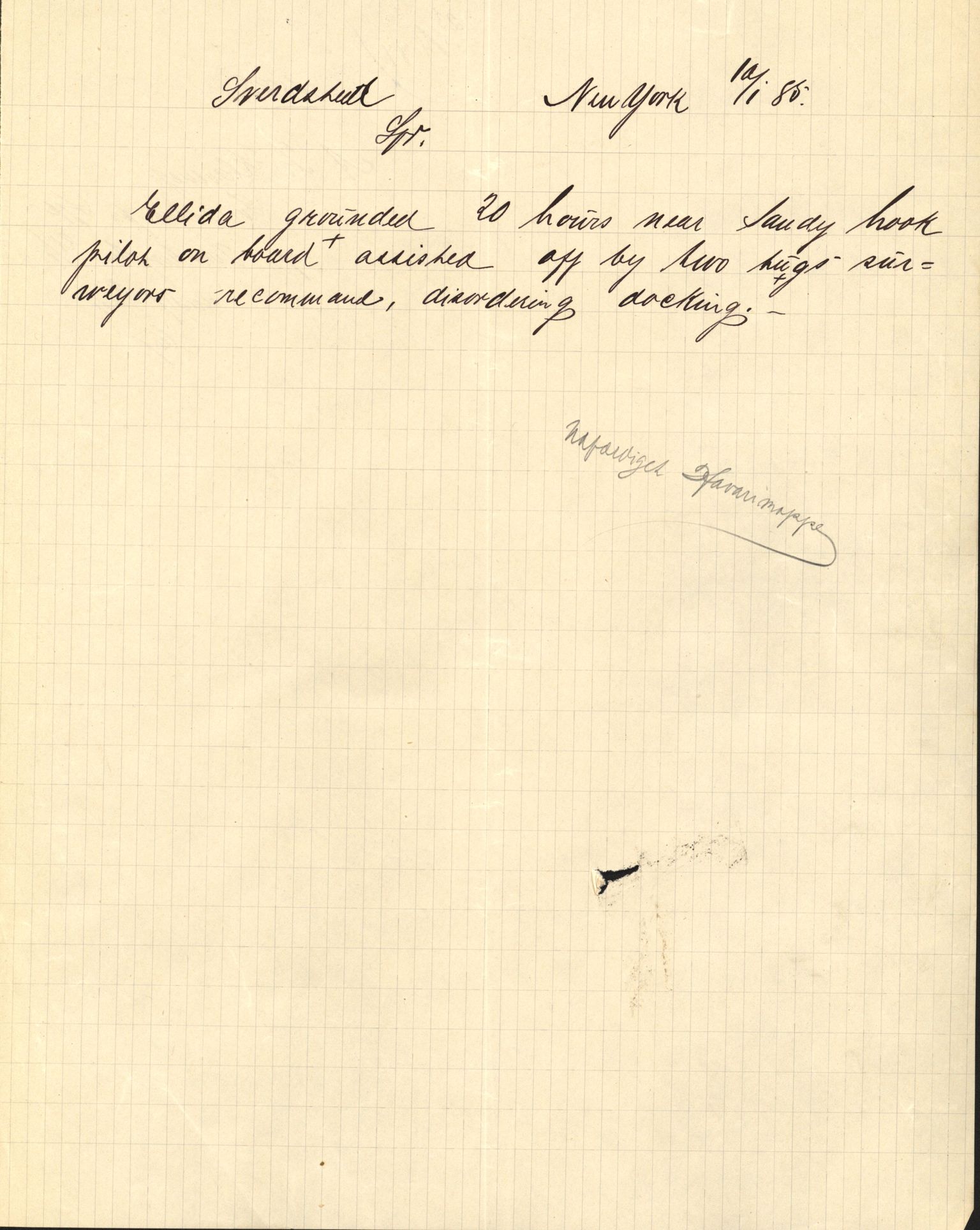 Pa 63 - Østlandske skibsassuranceforening, VEMU/A-1079/G/Ga/L0018/0009: Havaridokumenter / Tellus, Activ, Ellida, Laurel, Møringen, Mjølner, 1885, p. 23