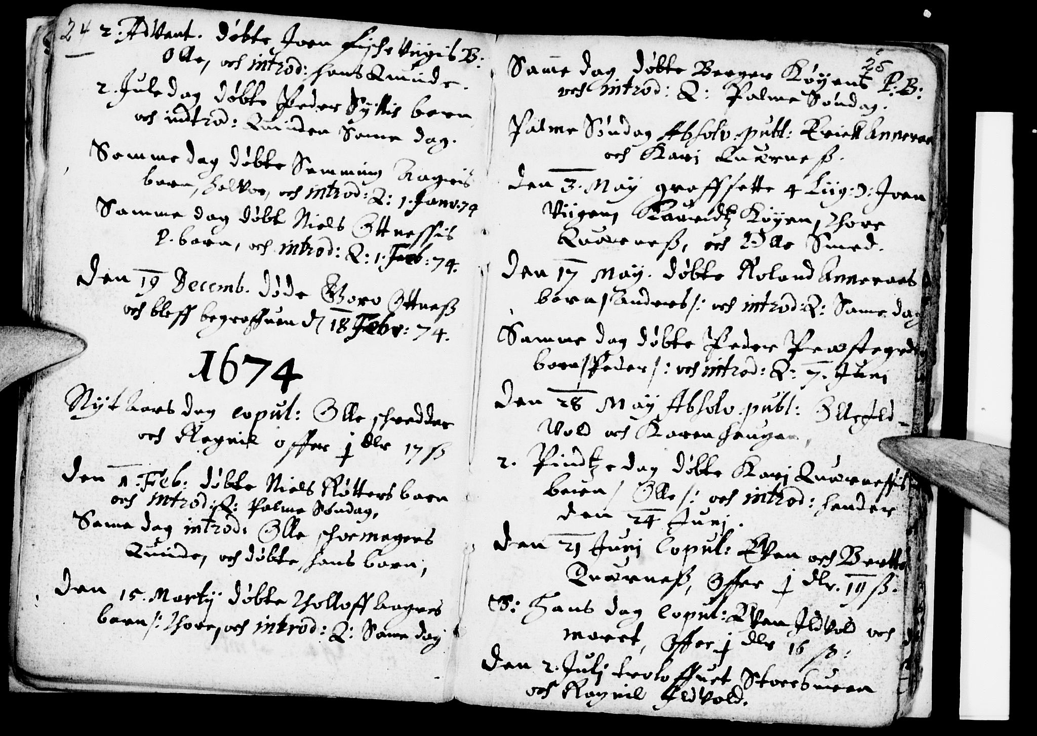 Åmot prestekontor, Hedmark, AV/SAH-PREST-056/H/Ha/Haa/L0001: Parish register (official) no. 1 /1, 1661-1680, p. 24-25