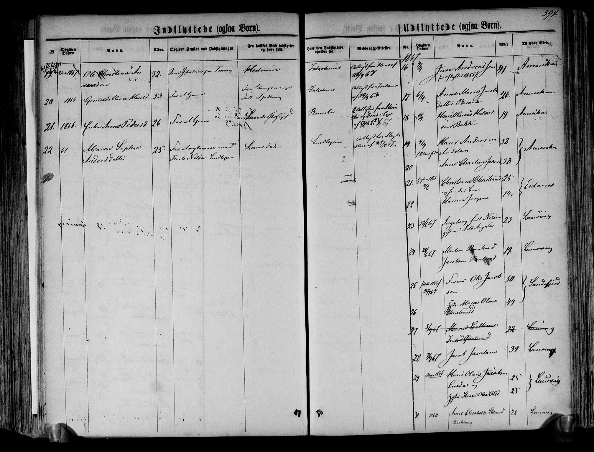 Brunlanes kirkebøker, SAKO/A-342/F/Fa/L0005: Parish register (official) no. I 5, 1862-1877, p. 394