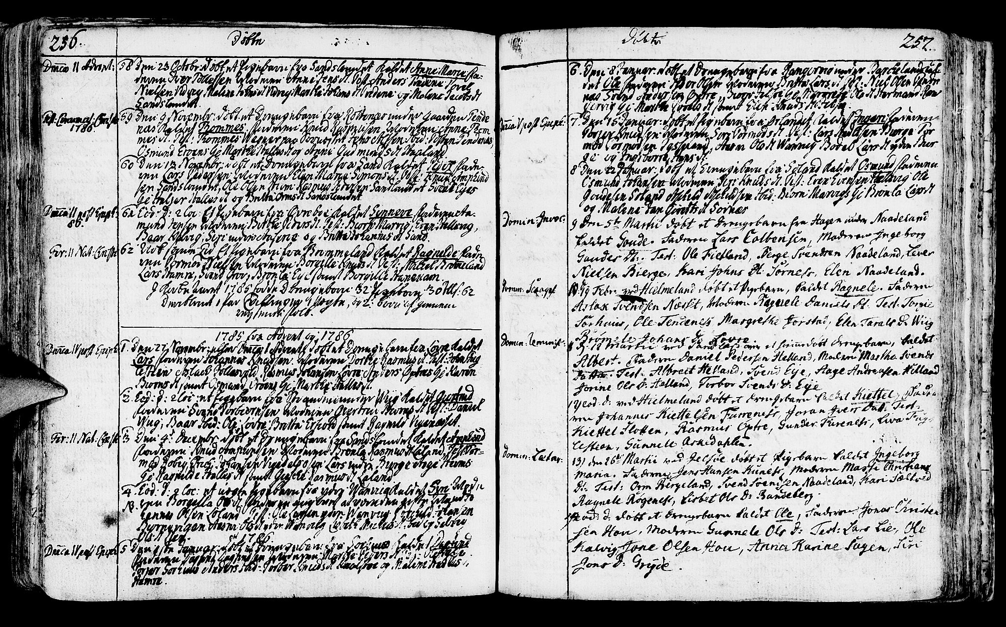Jelsa sokneprestkontor, SAST/A-101842/01/IV: Parish register (official) no. A 3, 1768-1796, p. 256-257