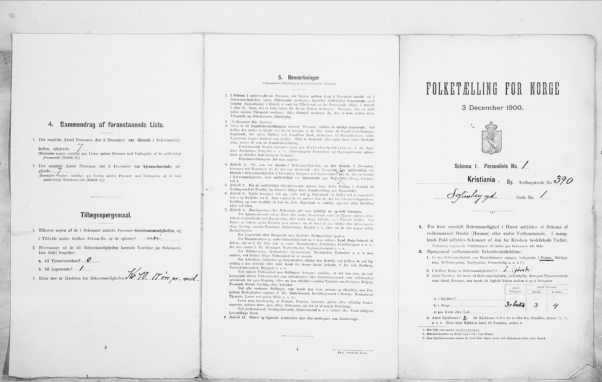 SAO, 1900 census for Kristiania, 1900, p. 87266