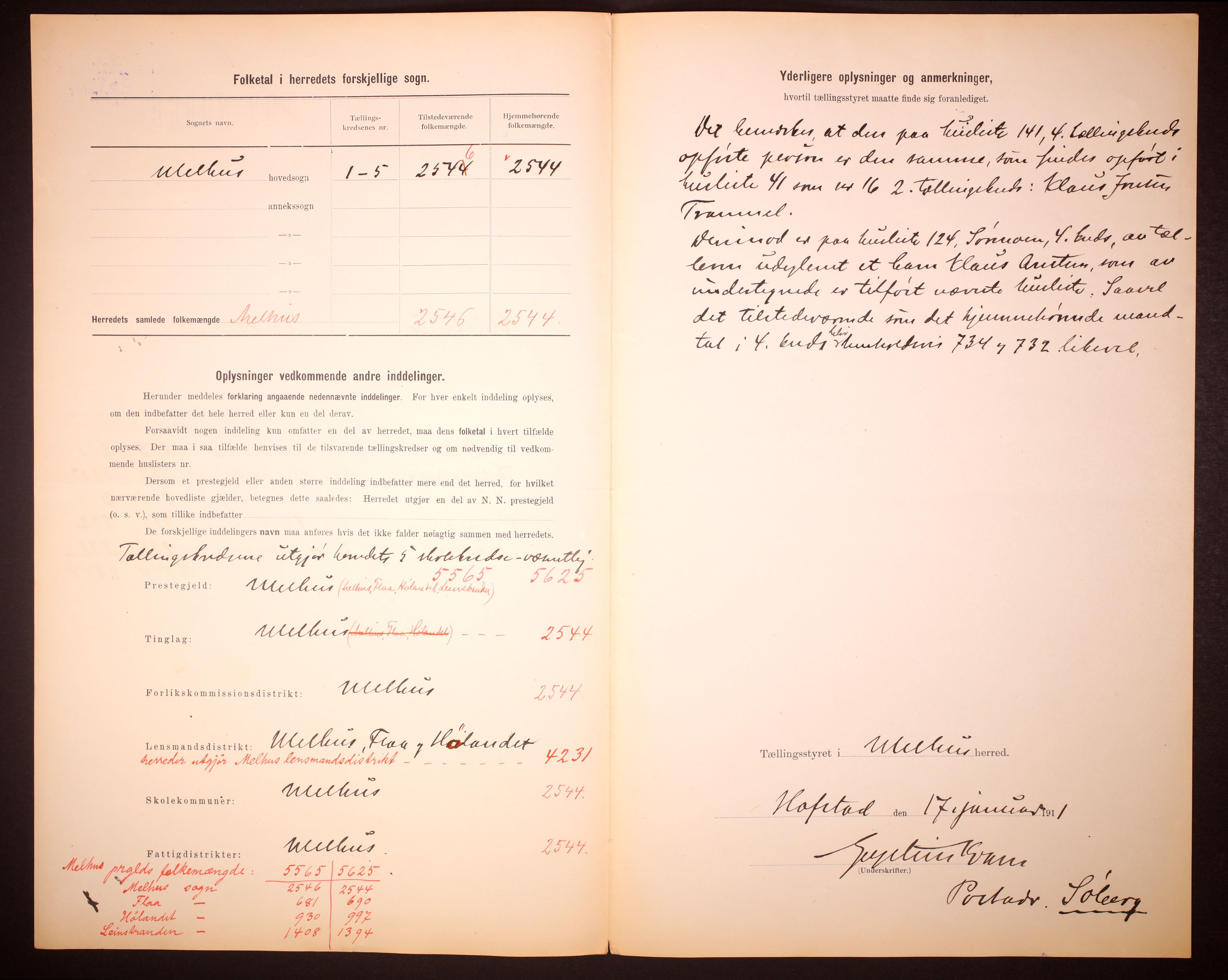 RA, 1910 census for Melhus, 1910, p. 3