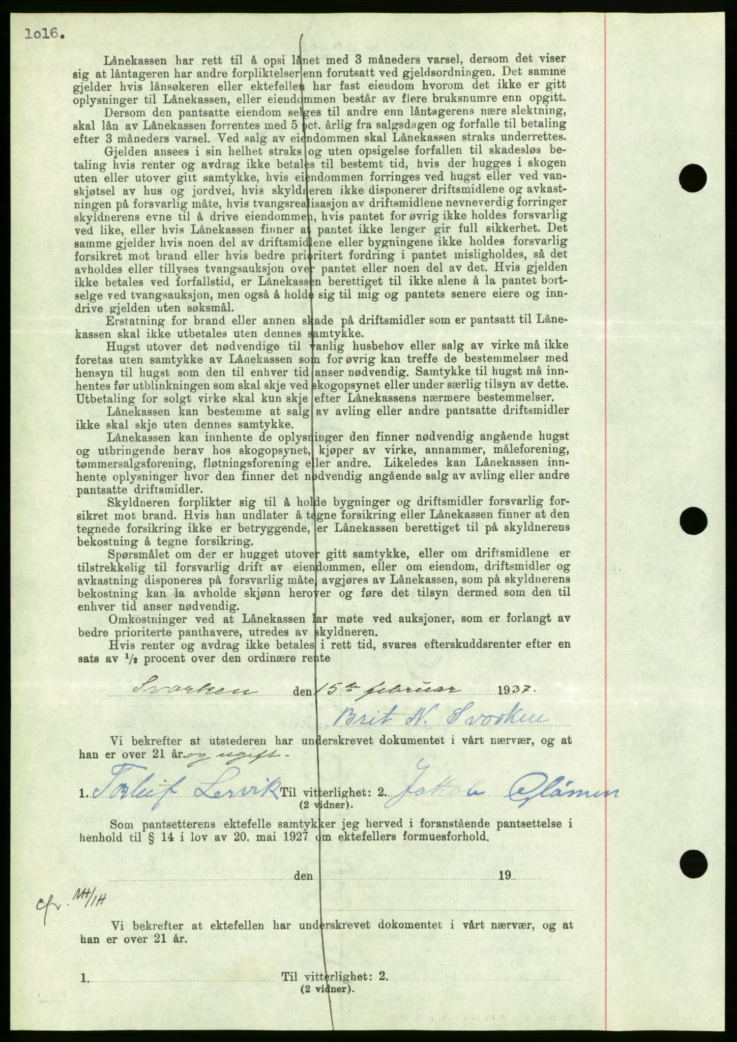 Nordmøre sorenskriveri, AV/SAT-A-4132/1/2/2Ca/L0090: Mortgage book no. B80, 1936-1937, Diary no: : 476/1937