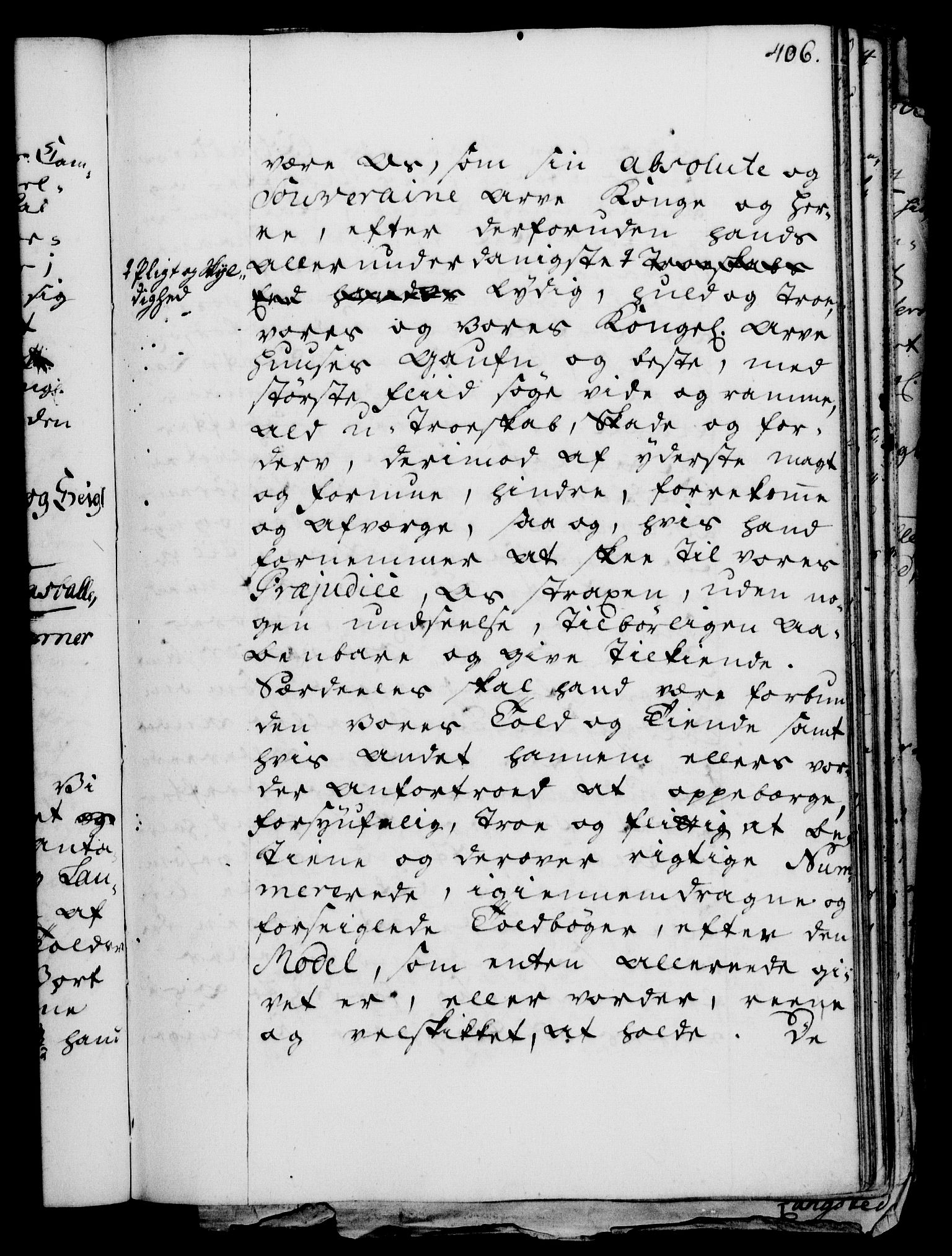 Rentekammeret, Kammerkanselliet, RA/EA-3111/G/Gg/Gge/L0003: Norsk bestallingsprotokoll med register (merket RK 53.27), 1745-1761, p. 406