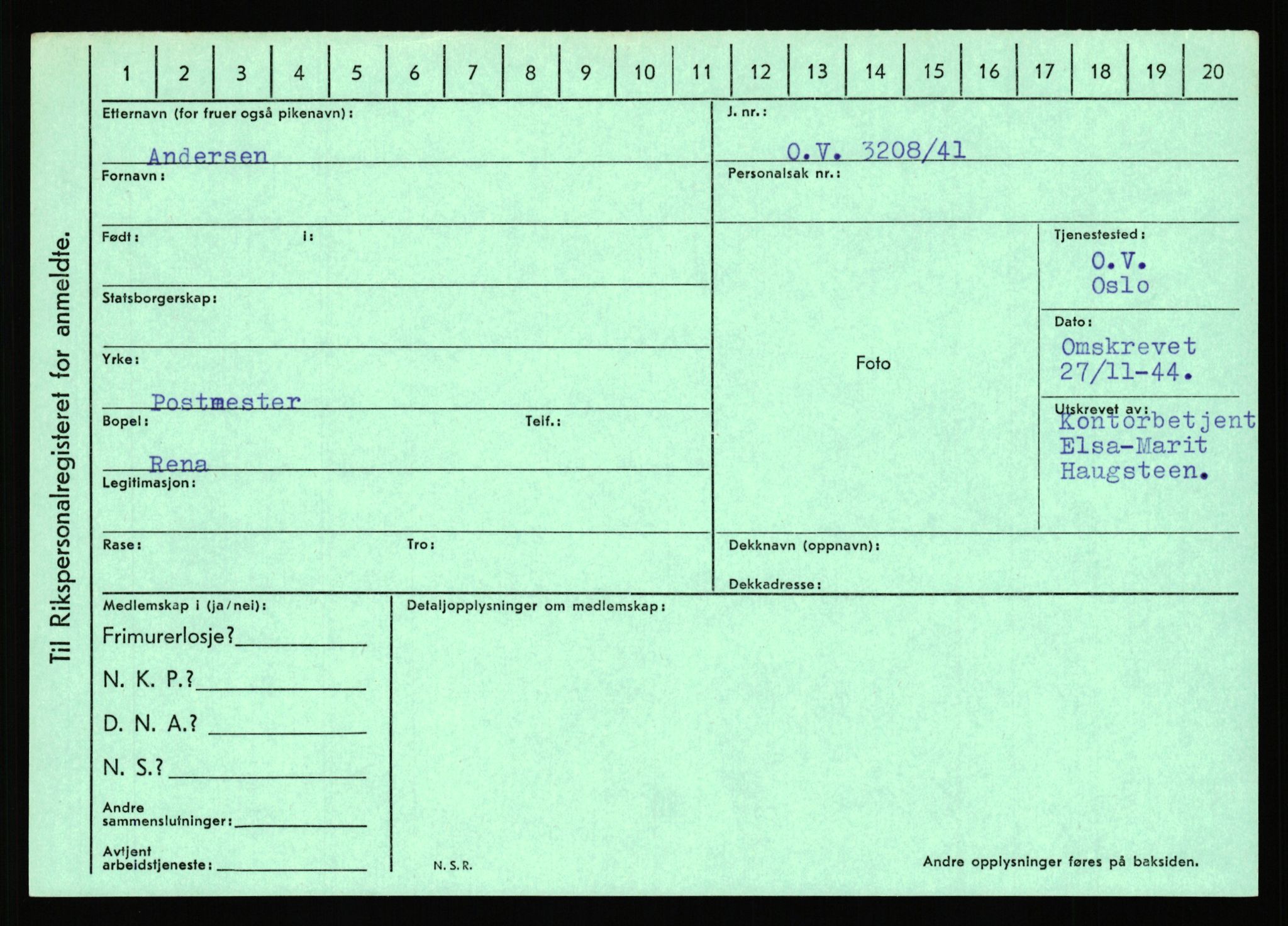 Statspolitiet - Hovedkontoret / Osloavdelingen, AV/RA-S-1329/C/Ca/L0001: Aabakken - Armann, 1943-1945, p. 1931