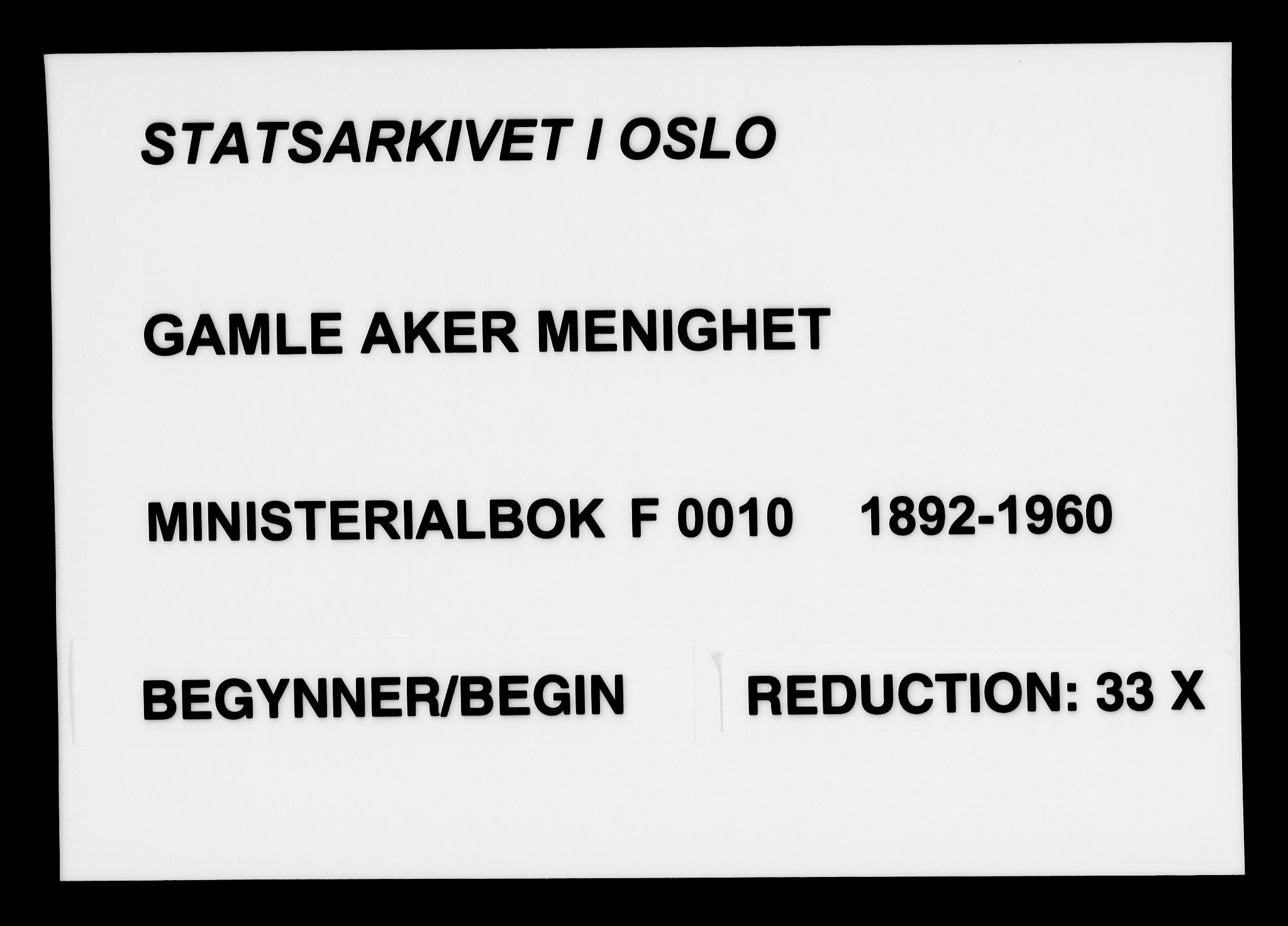 Gamle Aker prestekontor Kirkebøker, SAO/A-10617a/F/L0010: Parish register (official) no. 10, 1892-1960