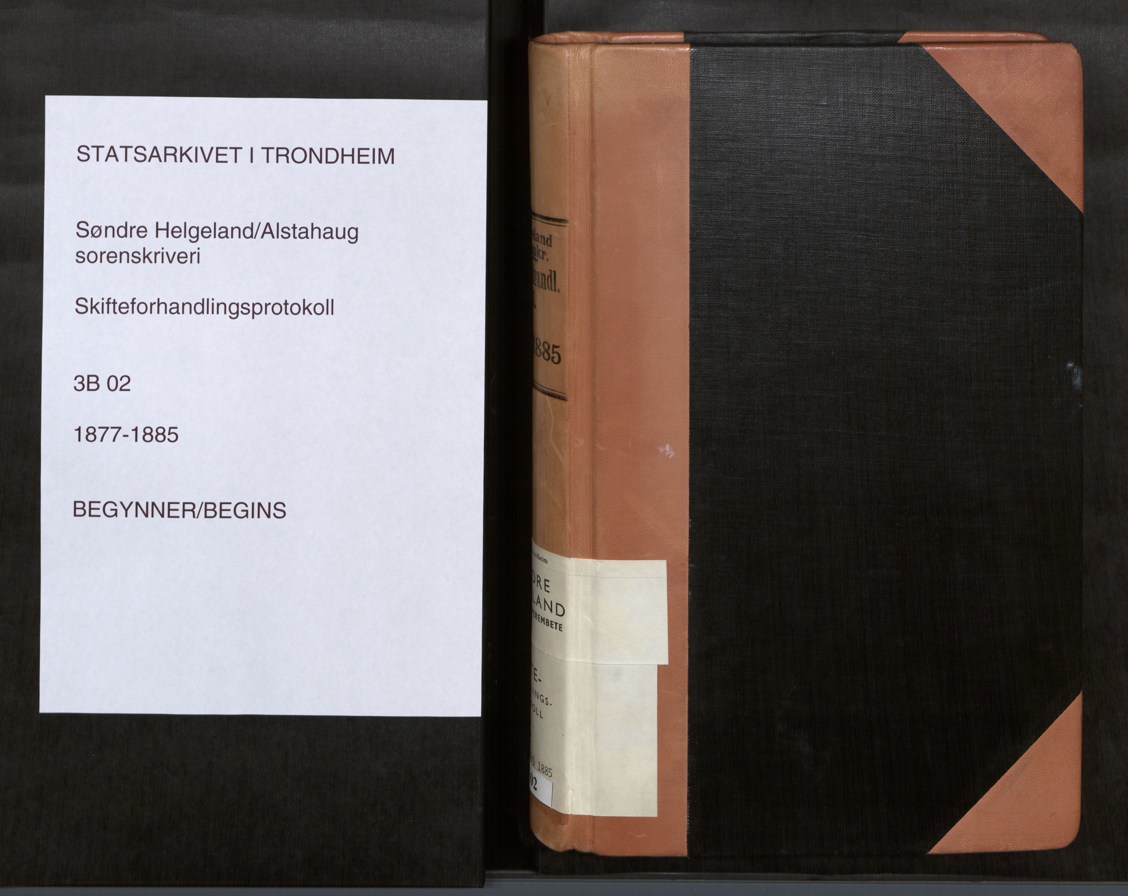 Søndre Helgeland sorenskriveri, SAT/A-4575/1/3/3B/L0002: Skiftebehandlingsprotokoll, 1877-1885