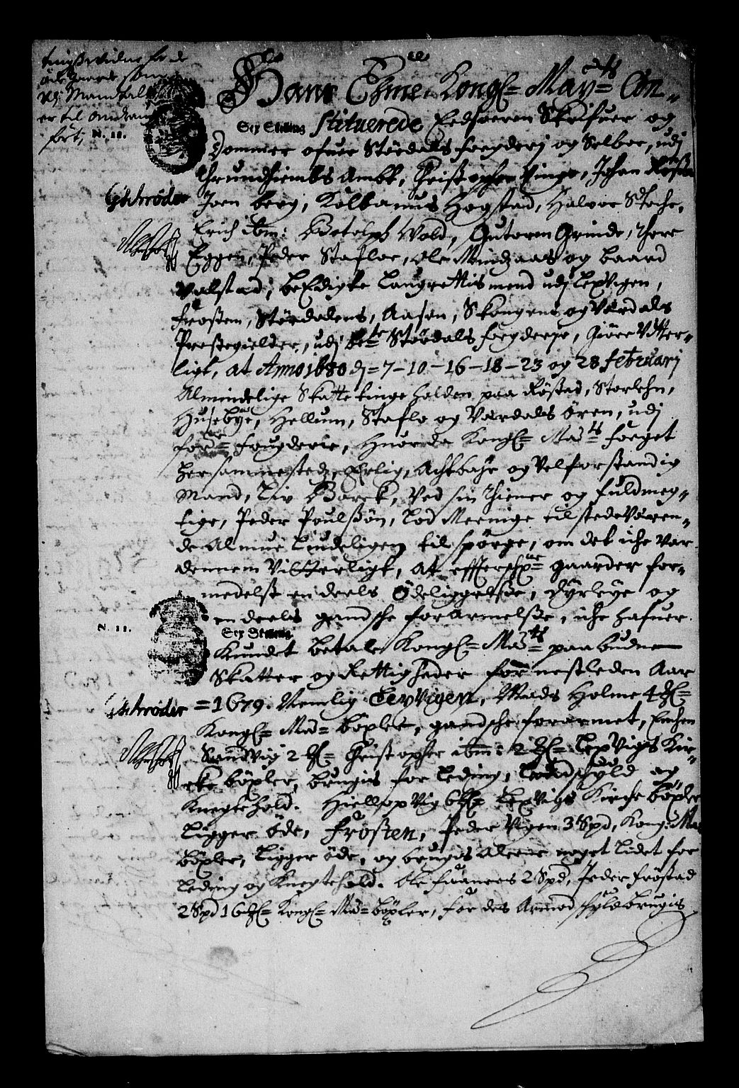 Rentekammeret inntil 1814, Reviderte regnskaper, Stiftamtstueregnskaper, Trondheim stiftamt og Nordland amt, AV/RA-EA-6044/R/Re/L0054: Trondheim stiftamt og Nordland amt, 1679