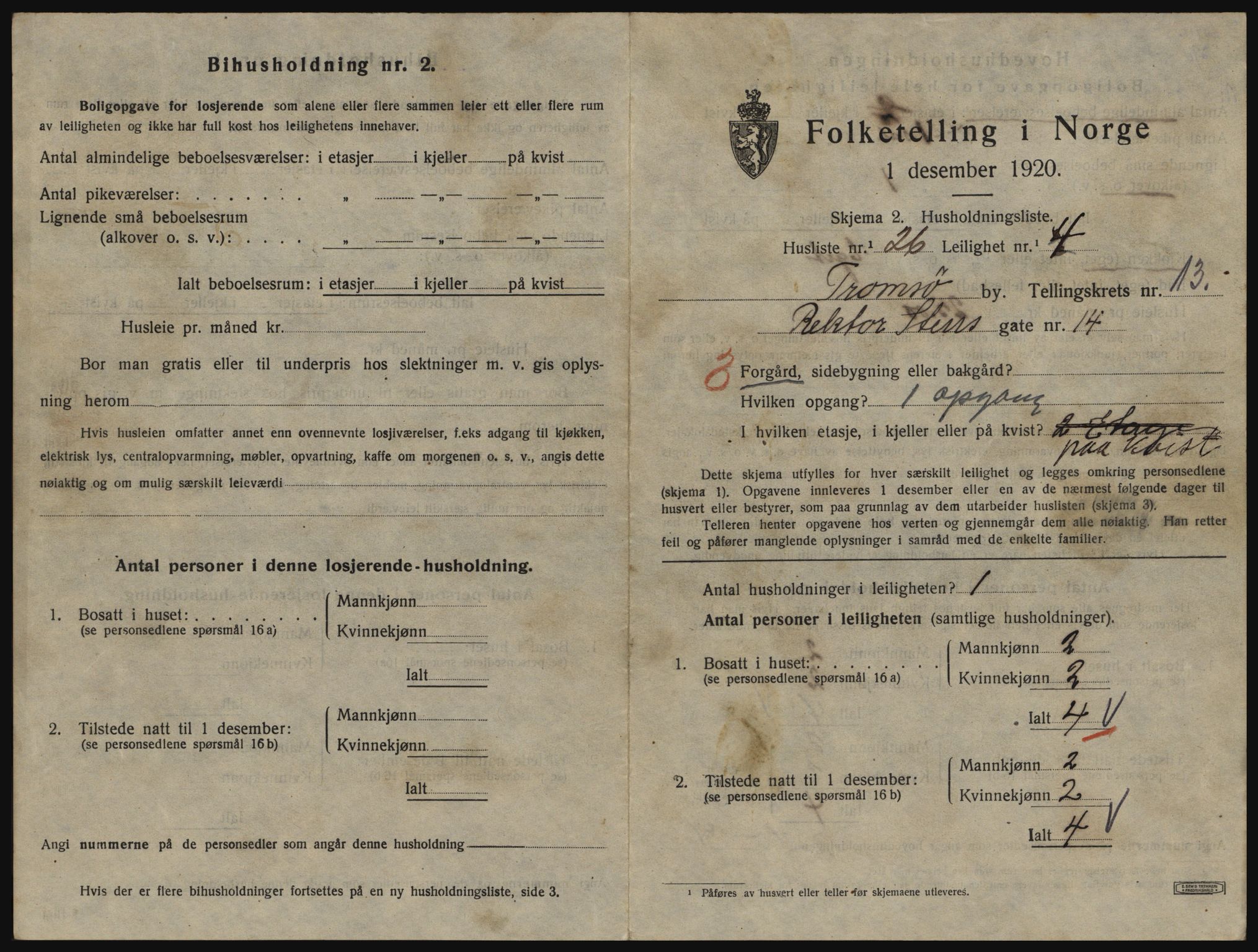 SATØ, 1920 census for Tromsø, 1920, p. 6339