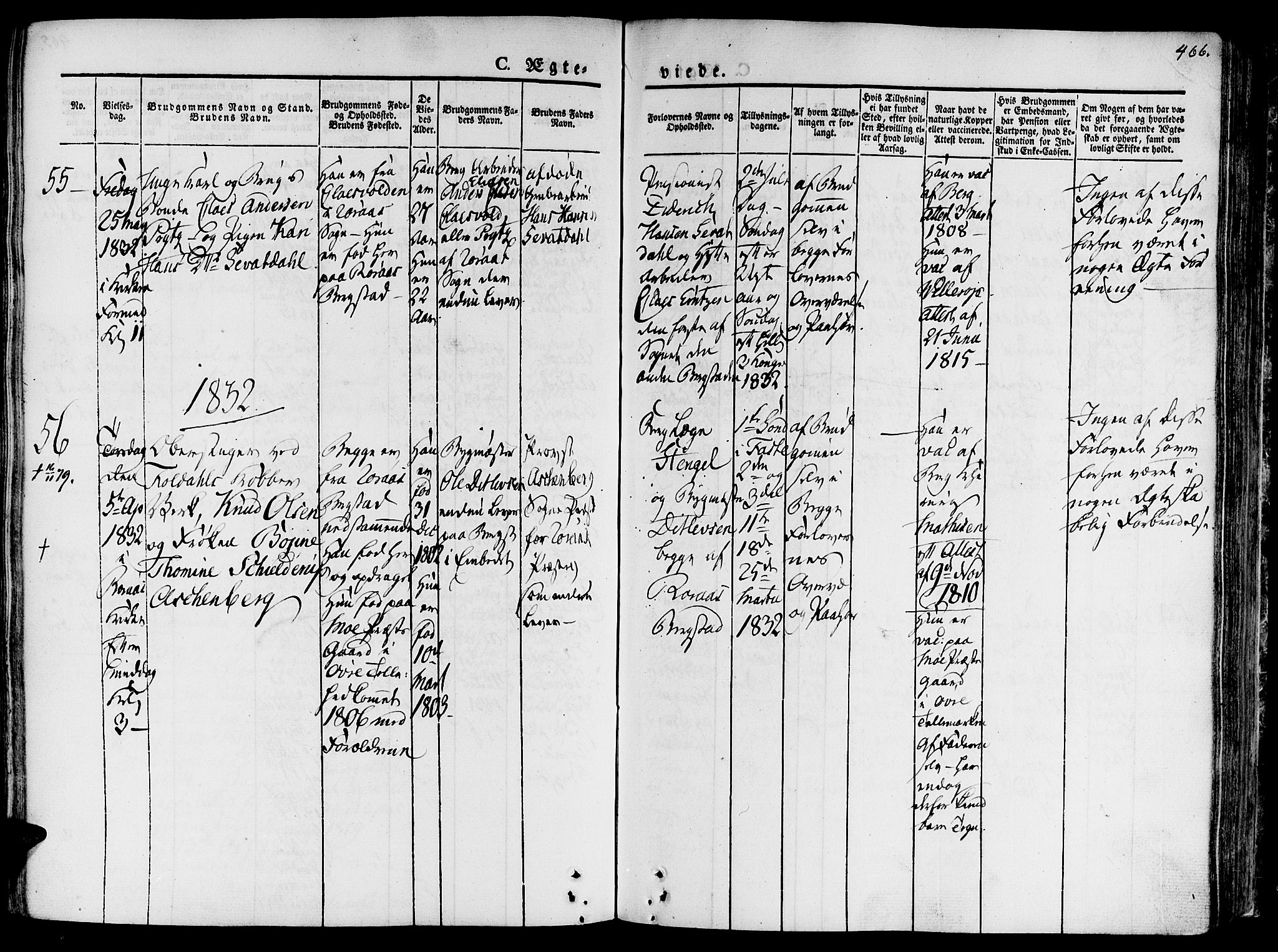 Ministerialprotokoller, klokkerbøker og fødselsregistre - Sør-Trøndelag, SAT/A-1456/681/L0930: Parish register (official) no. 681A08, 1829-1844, p. 466