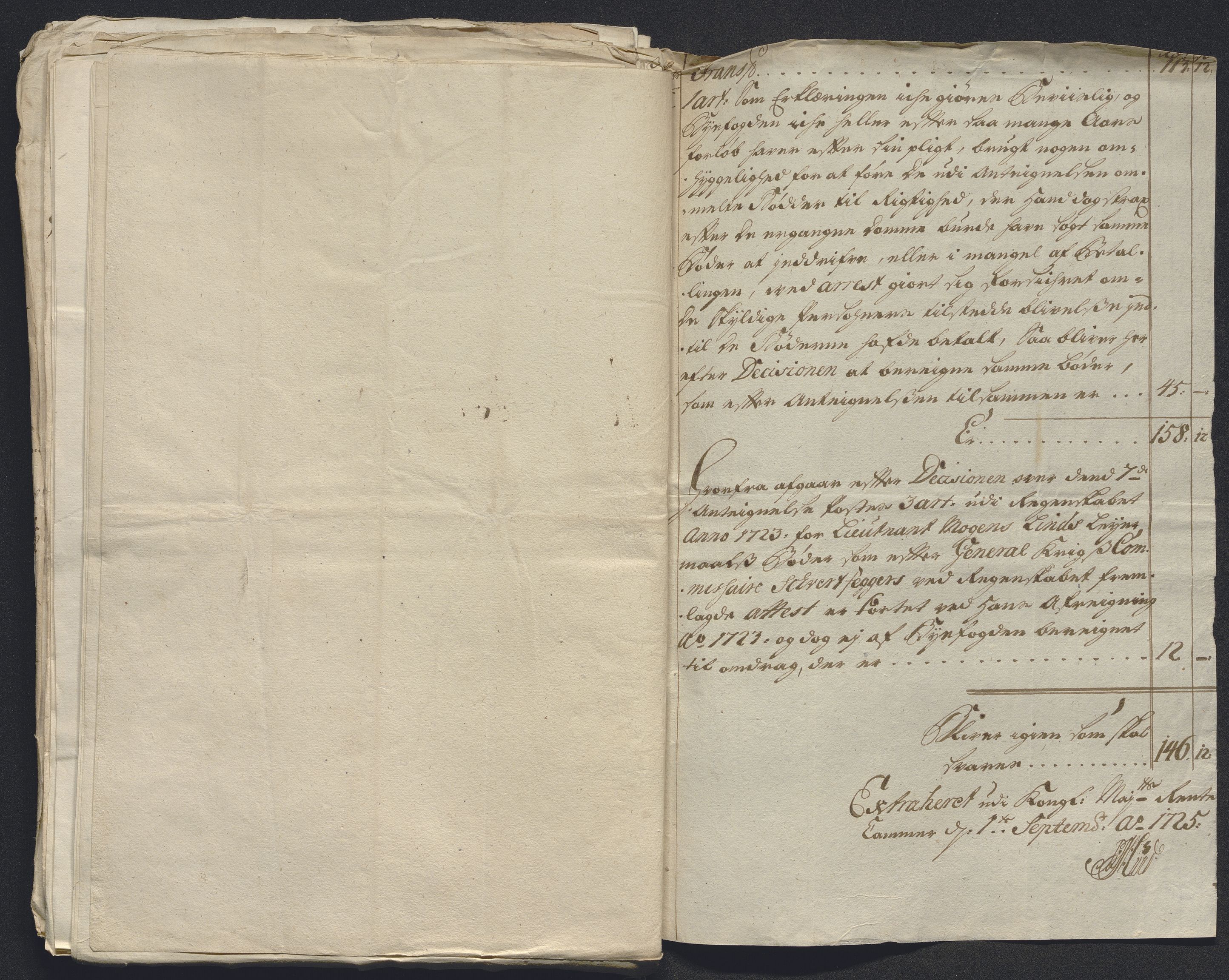 Rentekammeret inntil 1814, Reviderte regnskaper, Byregnskaper, AV/RA-EA-4066/R/Rm/L0286: [M19] Sikt og sakefall, 1719-1727, p. 316