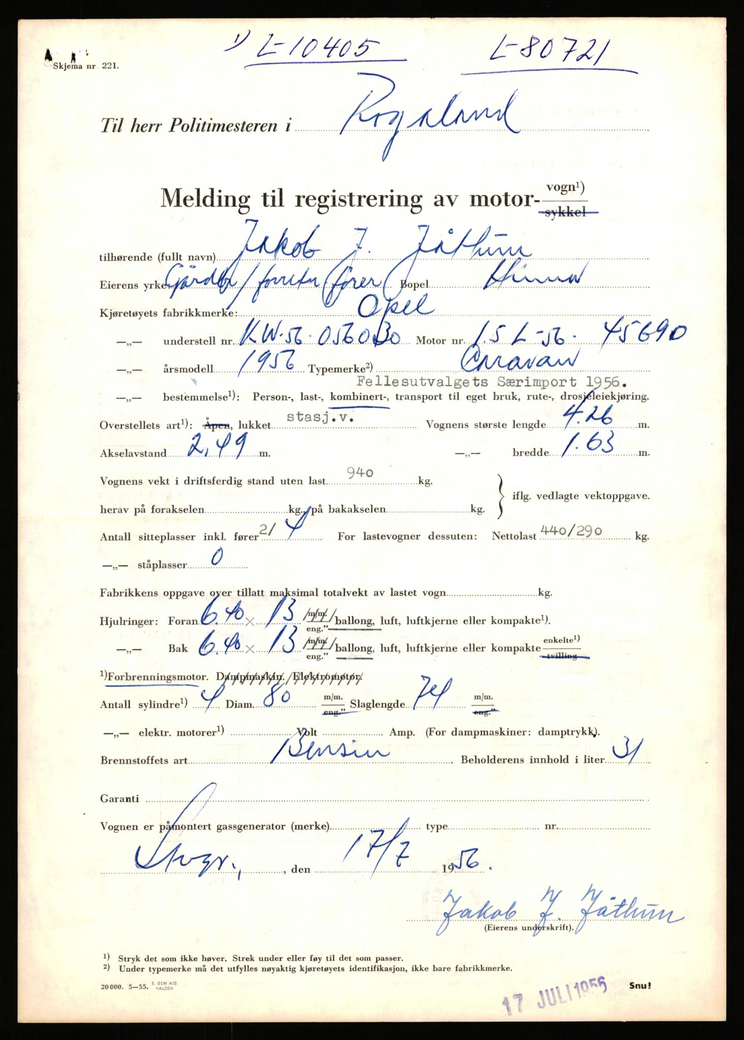 Stavanger trafikkstasjon, AV/SAST-A-101942/0/F/L0071: L-80500 - L-82199, 1930-1971, p. 353