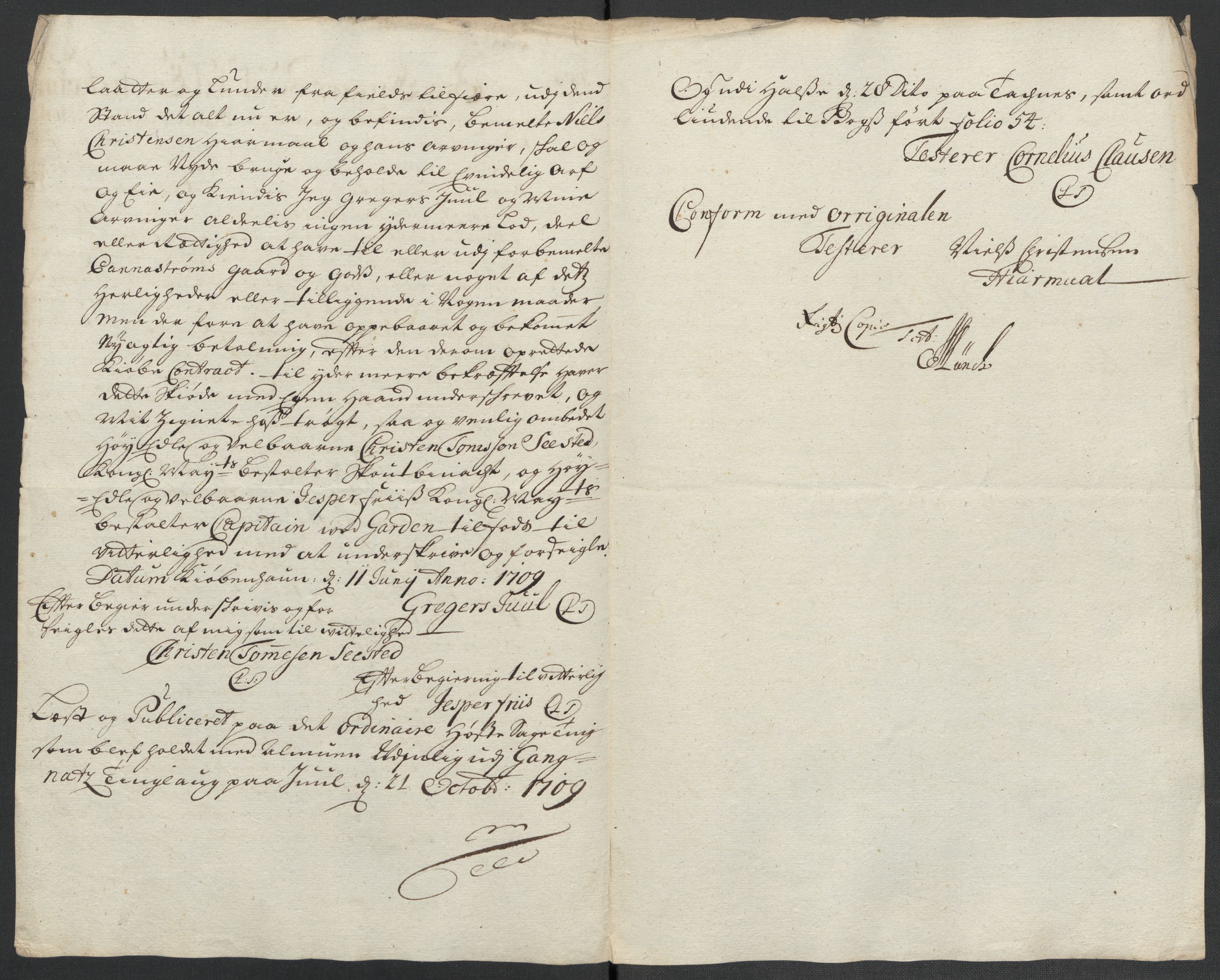 Rentekammeret inntil 1814, Reviderte regnskaper, Fogderegnskap, AV/RA-EA-4092/R56/L3744: Fogderegnskap Nordmøre, 1709-1710, p. 122